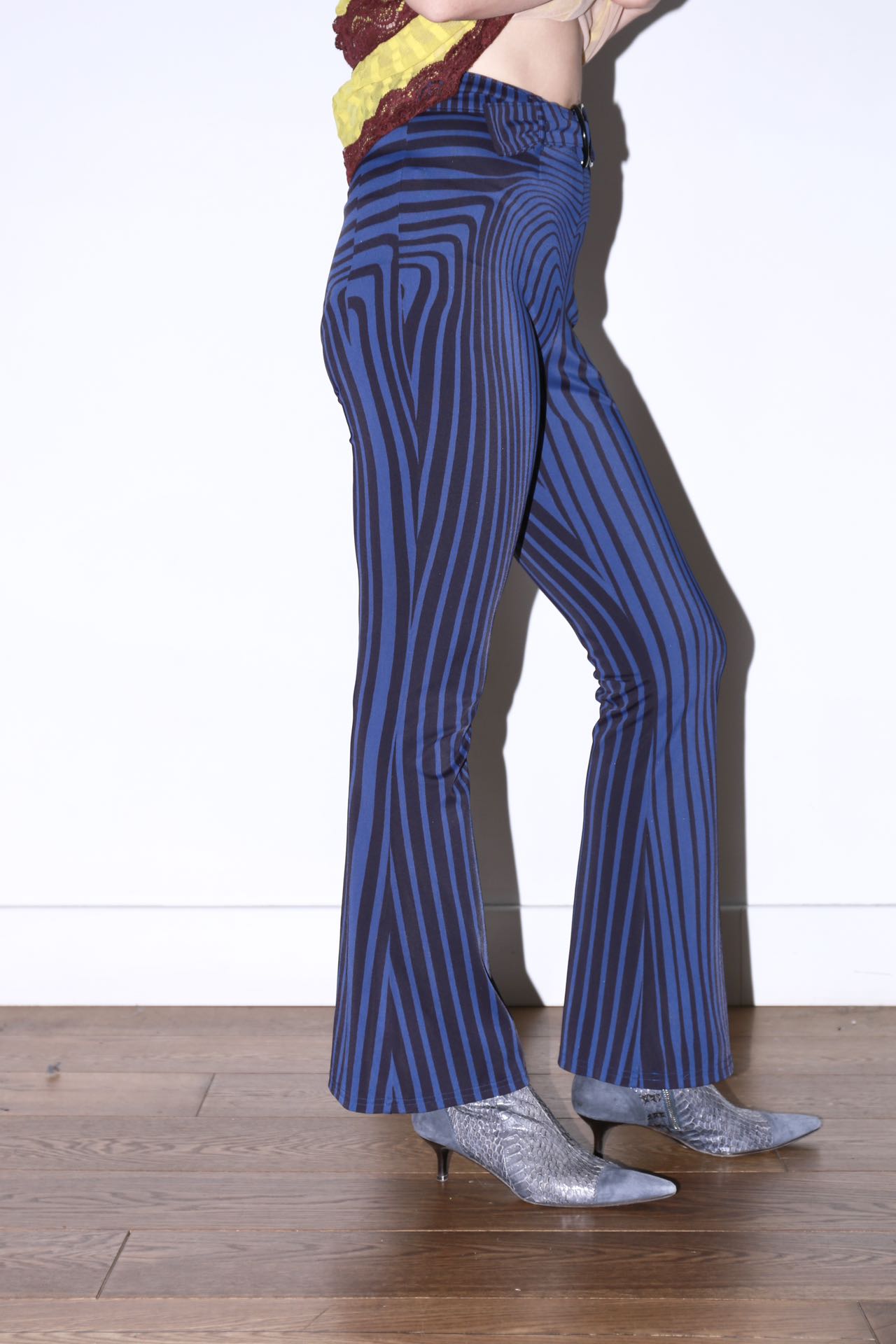 Jean Paul Gaultier S/S 1996 “Cyberbaba” Optical Illusion Flared Pants