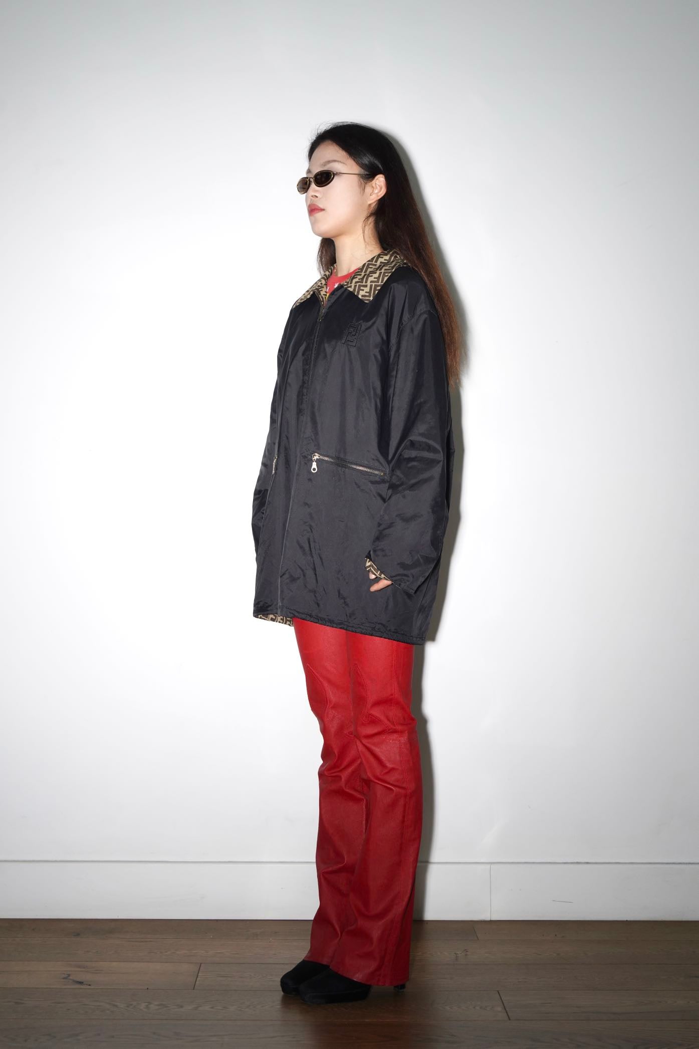 FENDI Reversible Monogram Windbreaker Jacket – METAL 金