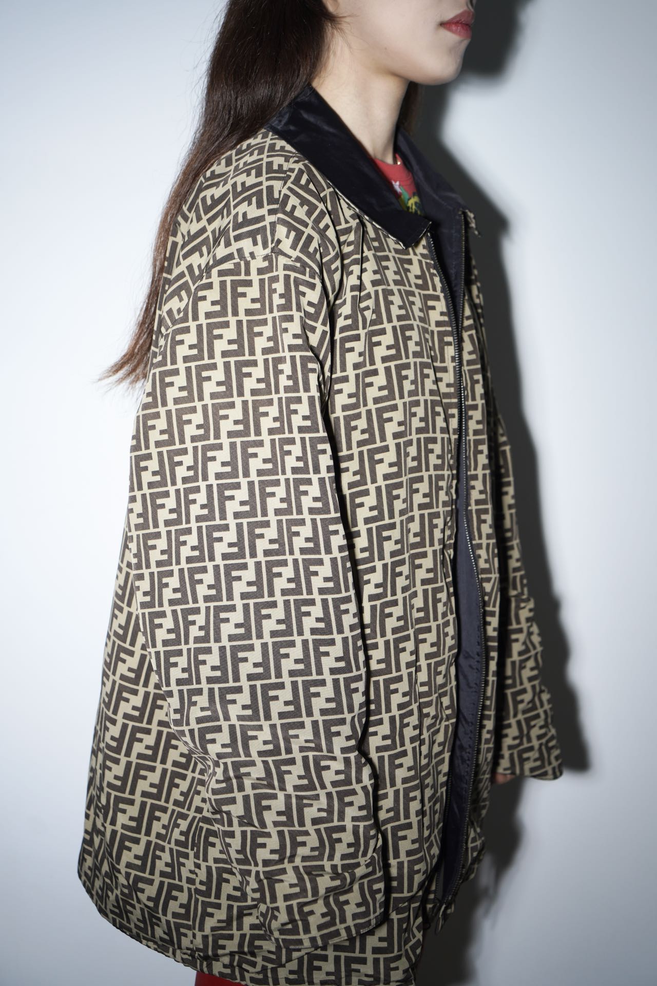 FENDI Reversible Monogram Windbreaker Jacket – METAL 金