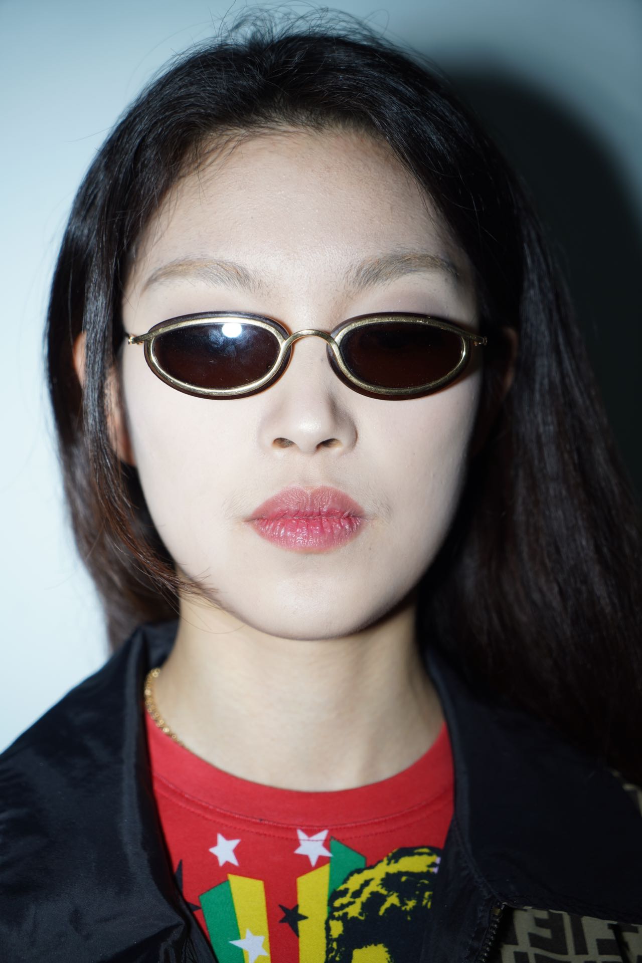 Christian Dior Oval Gold-Frame Sunglasses