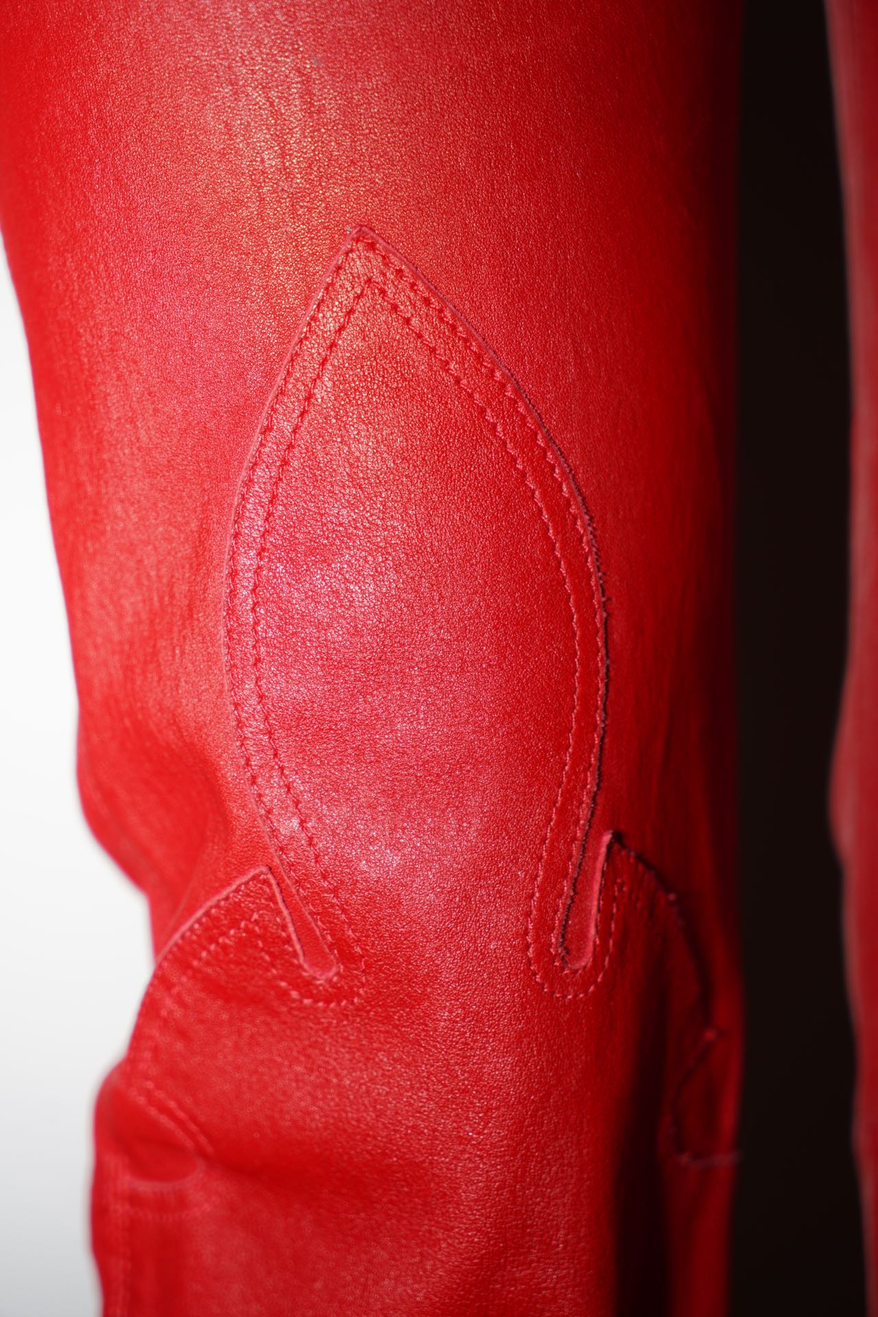 Chrome Hearts Ultra-Rare Red Full Leather Pants