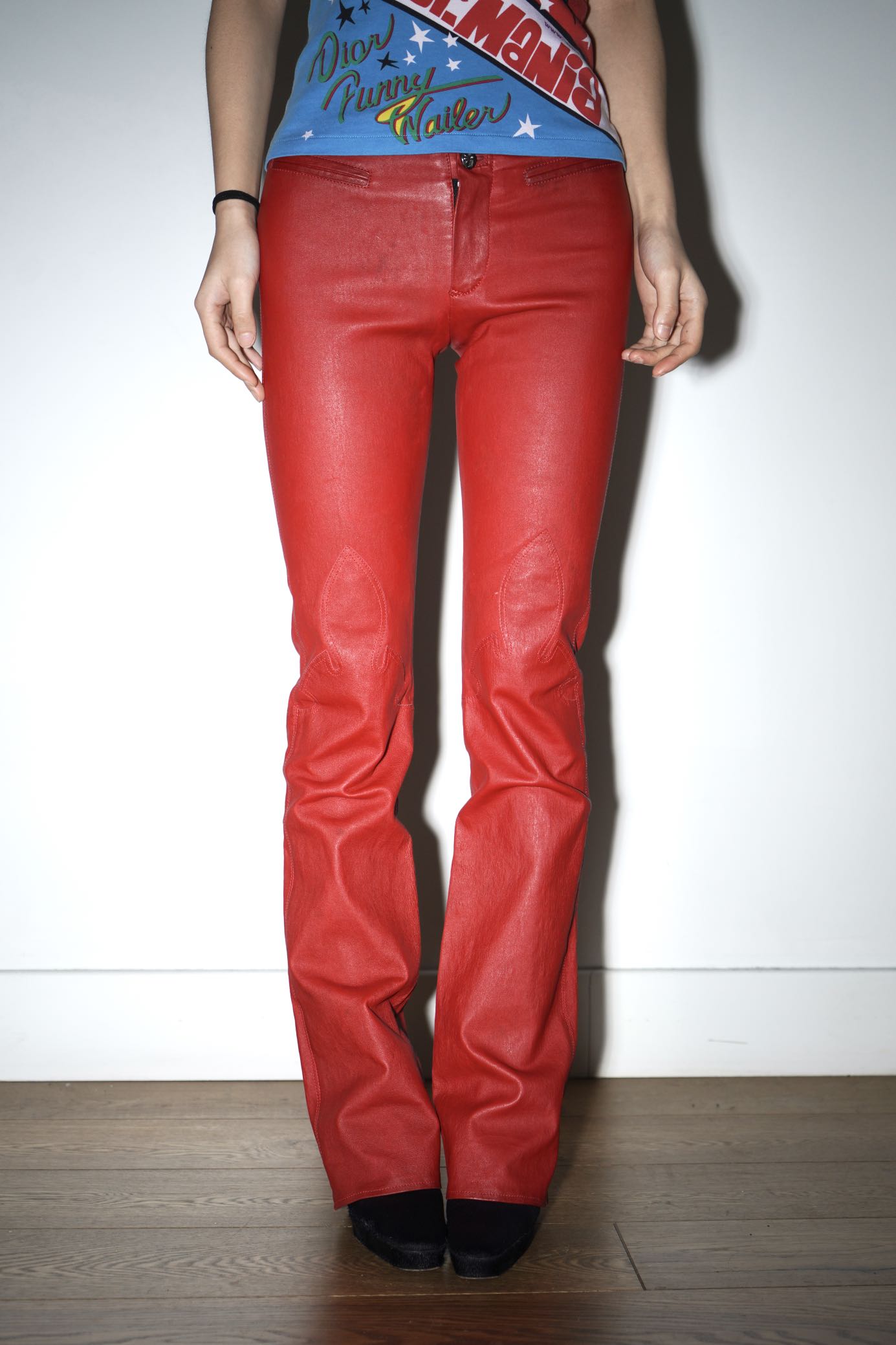 Chrome Hearts Ultra-Rare Red Full Leather Pants