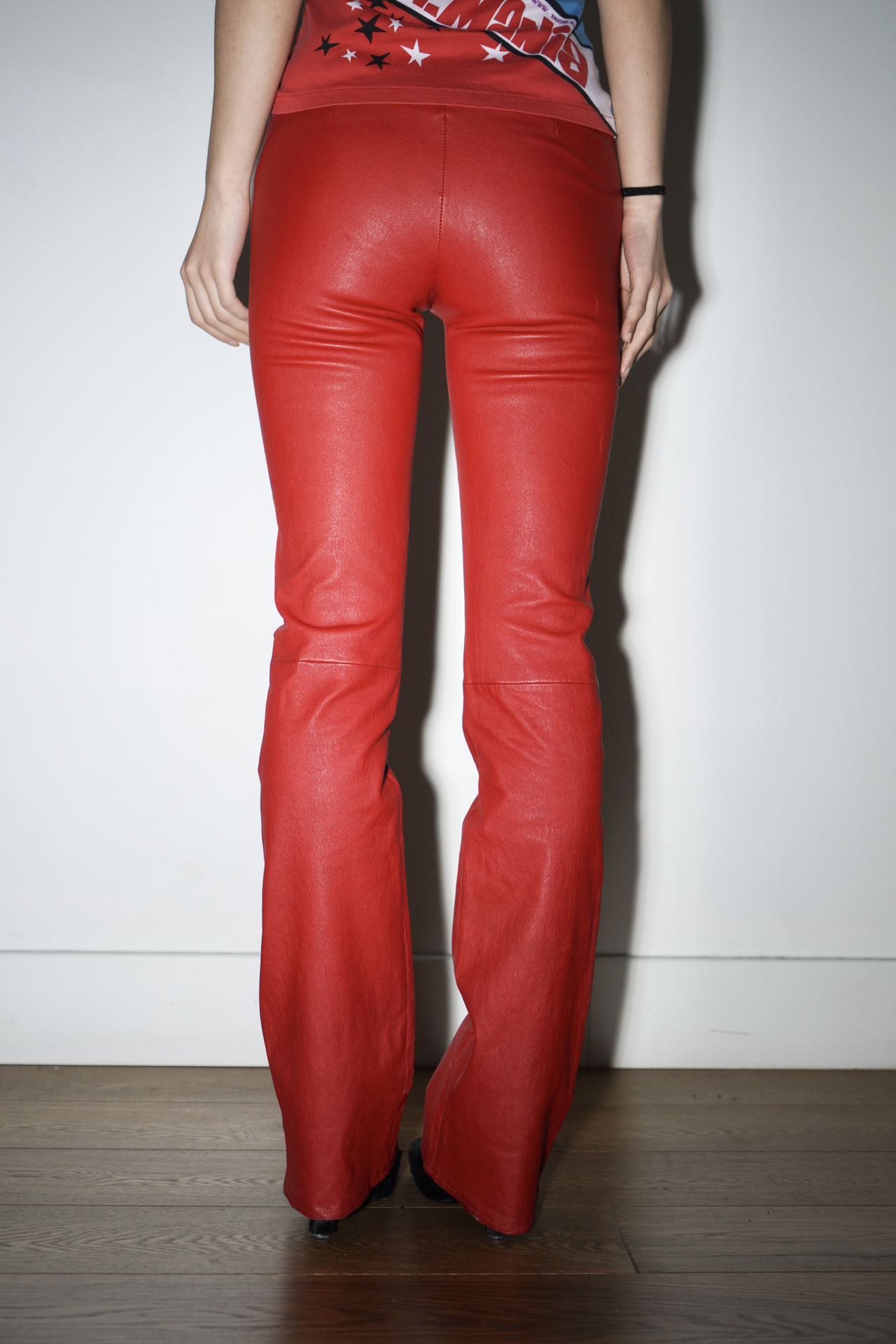 Chrome Hearts Ultra-Rare Red Full Leather Pants