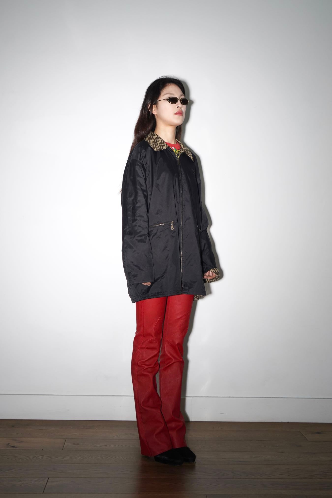 FENDI Reversible Monogram Windbreaker Jacket – METAL 金