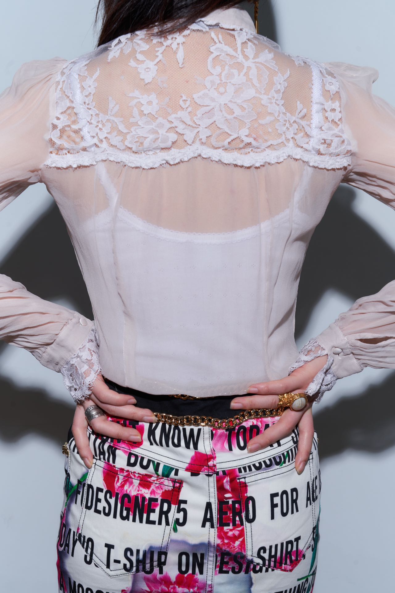Dolce & Gabbana Lace Sheer Shirt – METAL 金