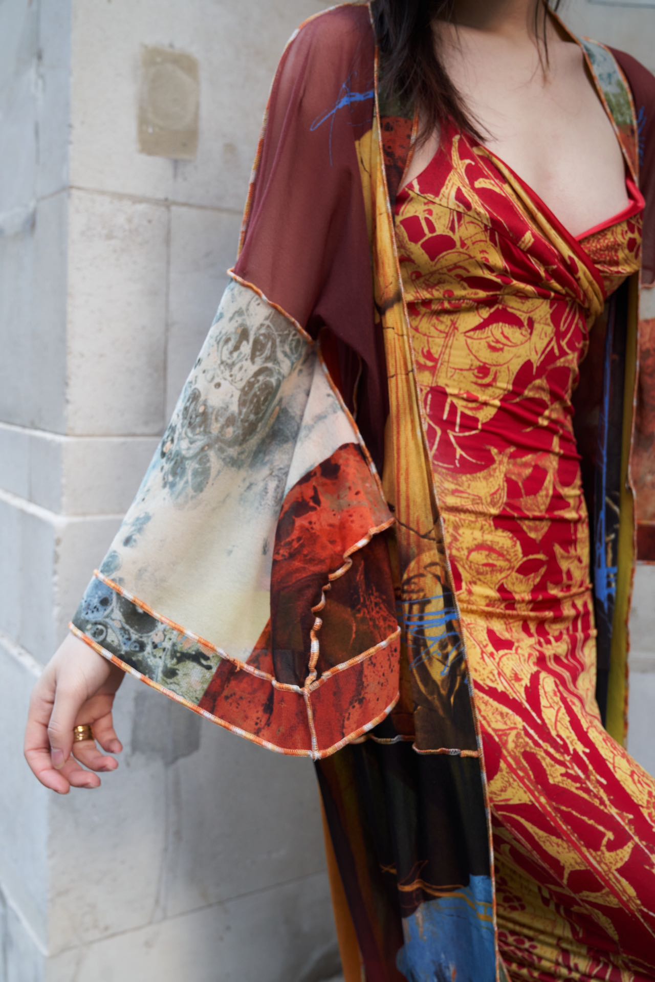 Roberto Cavalli Just Cavalli Gold Baroque Dress