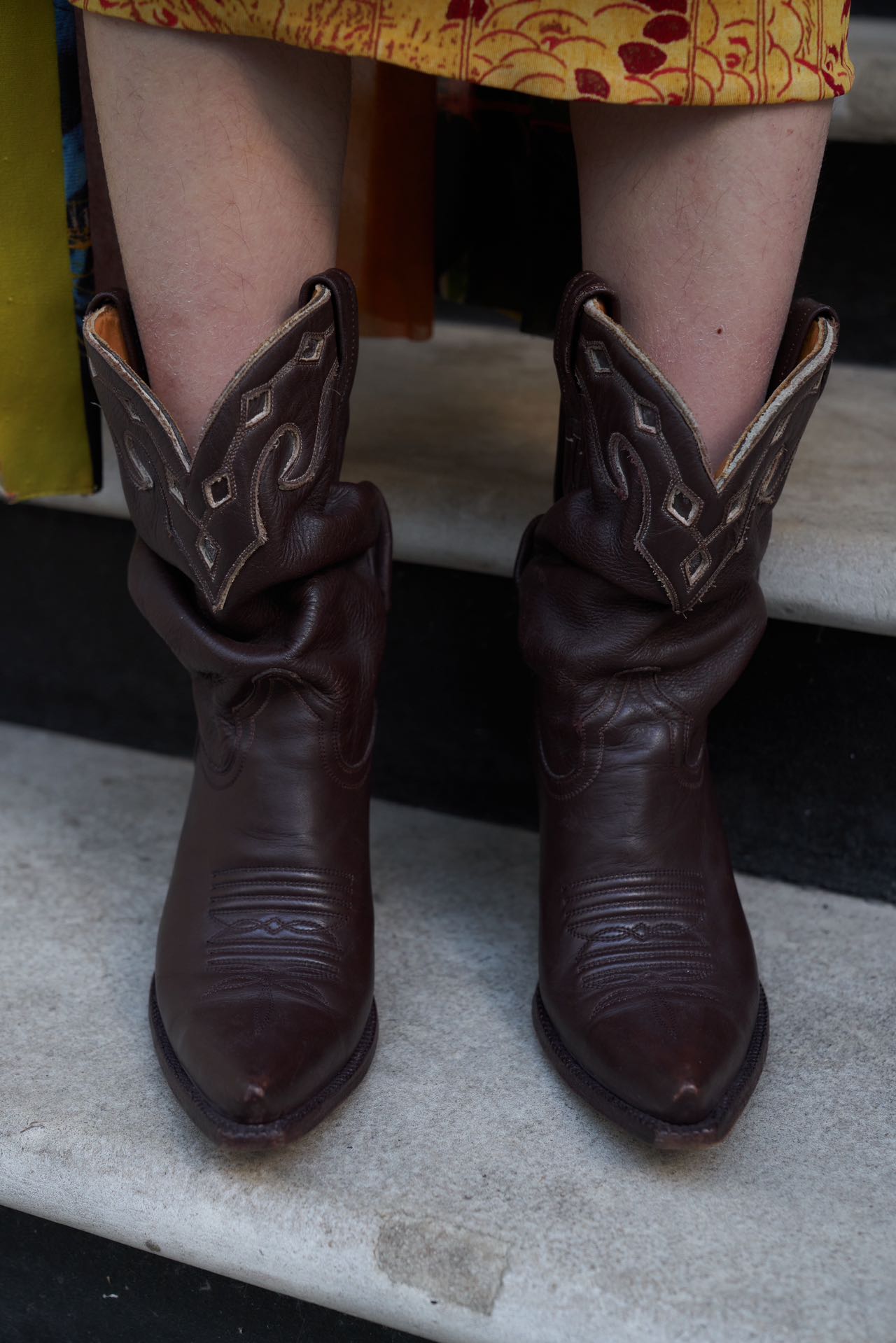 Jean Paul Gaultier Brown Western Leather Boots