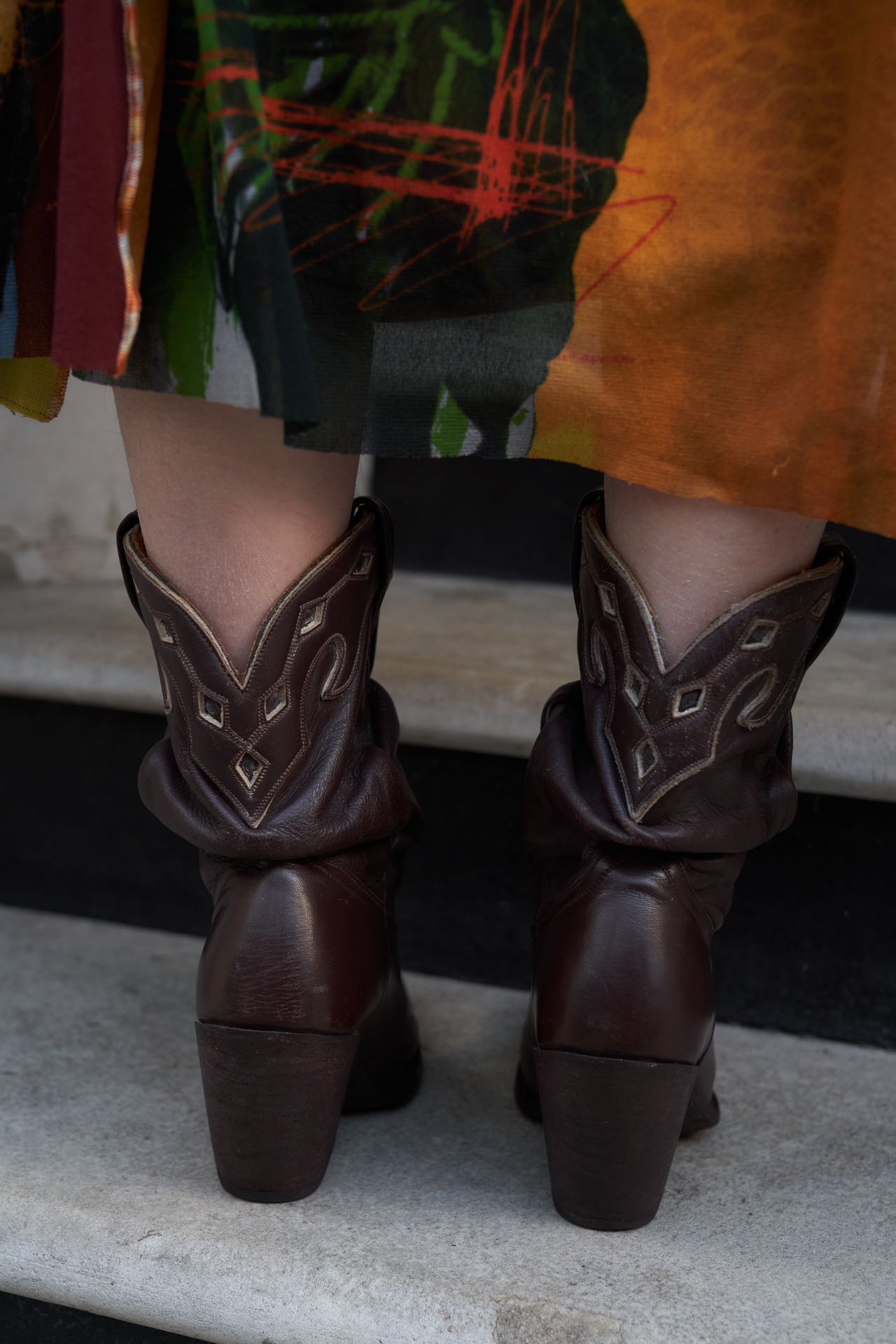 Jean Paul Gaultier Brown Western Leather Boots