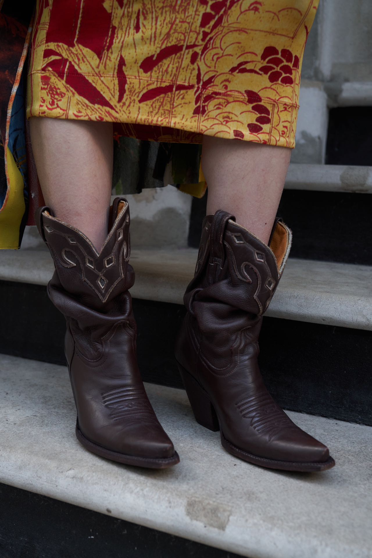 Jean Paul Gaultier Brown Western Leather Boots