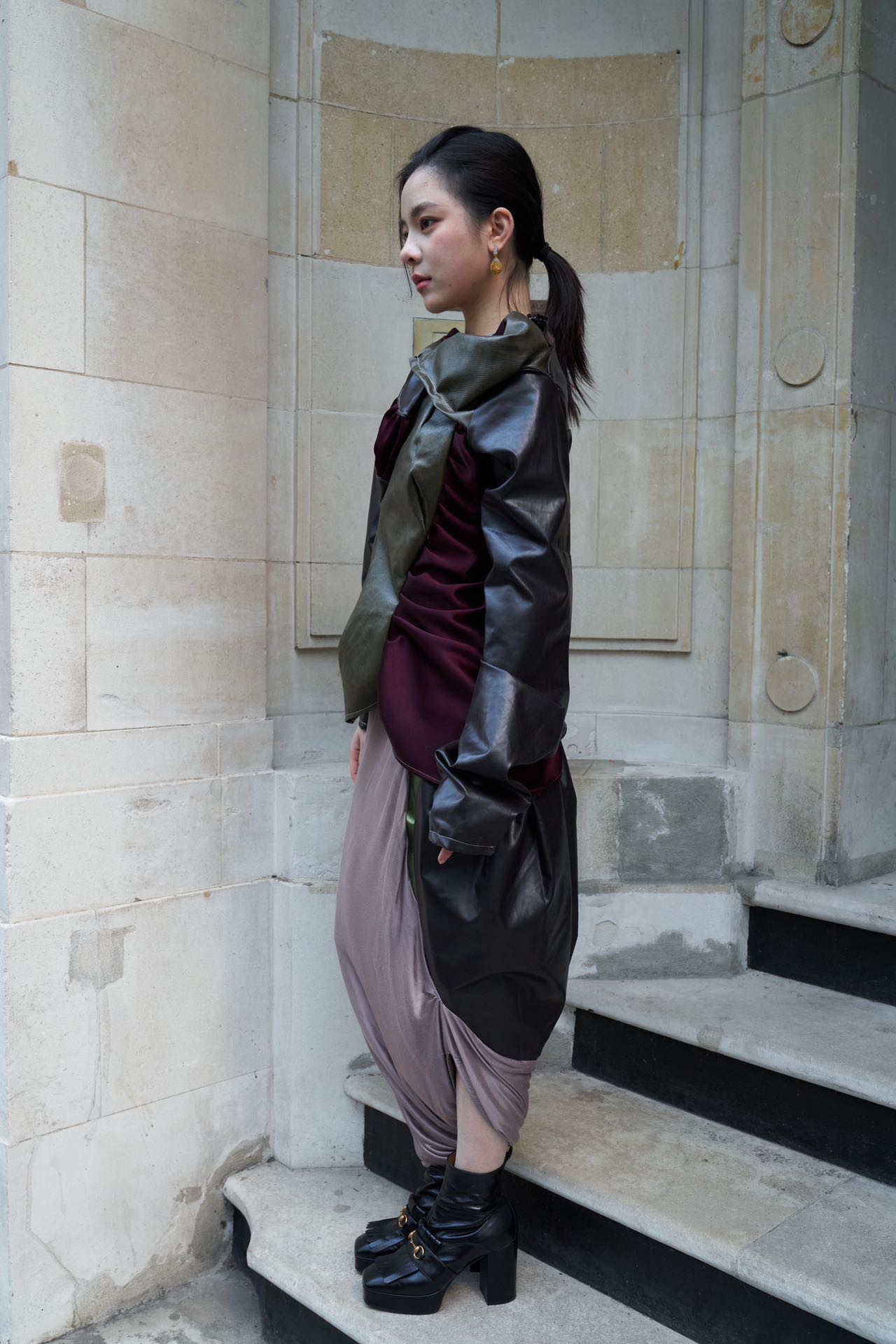 YAONOVA Iridescent Silk Jersey Hybrid Jumpsuit