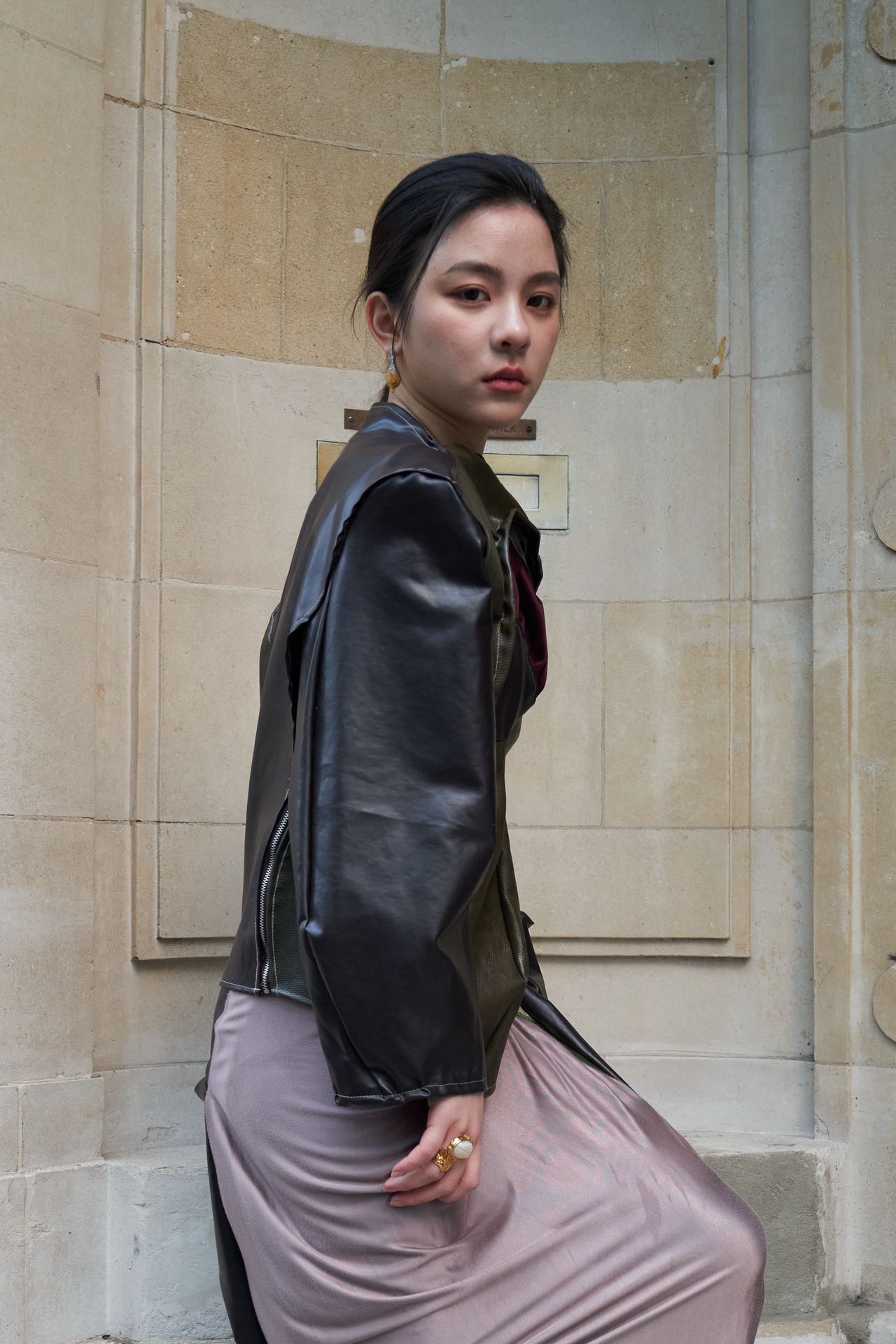 YAONOVA Iridescent Silk Jersey Hybrid Jumpsuit