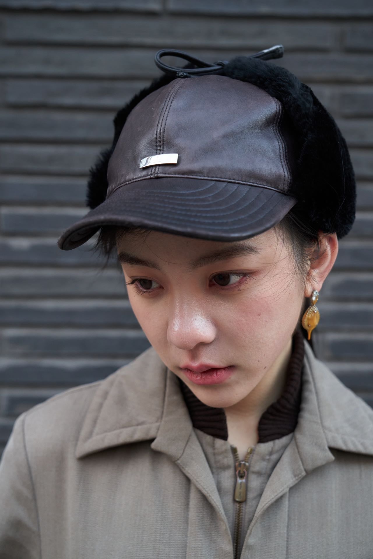 Gucci by Tom Ford Leather Ushanka Hat