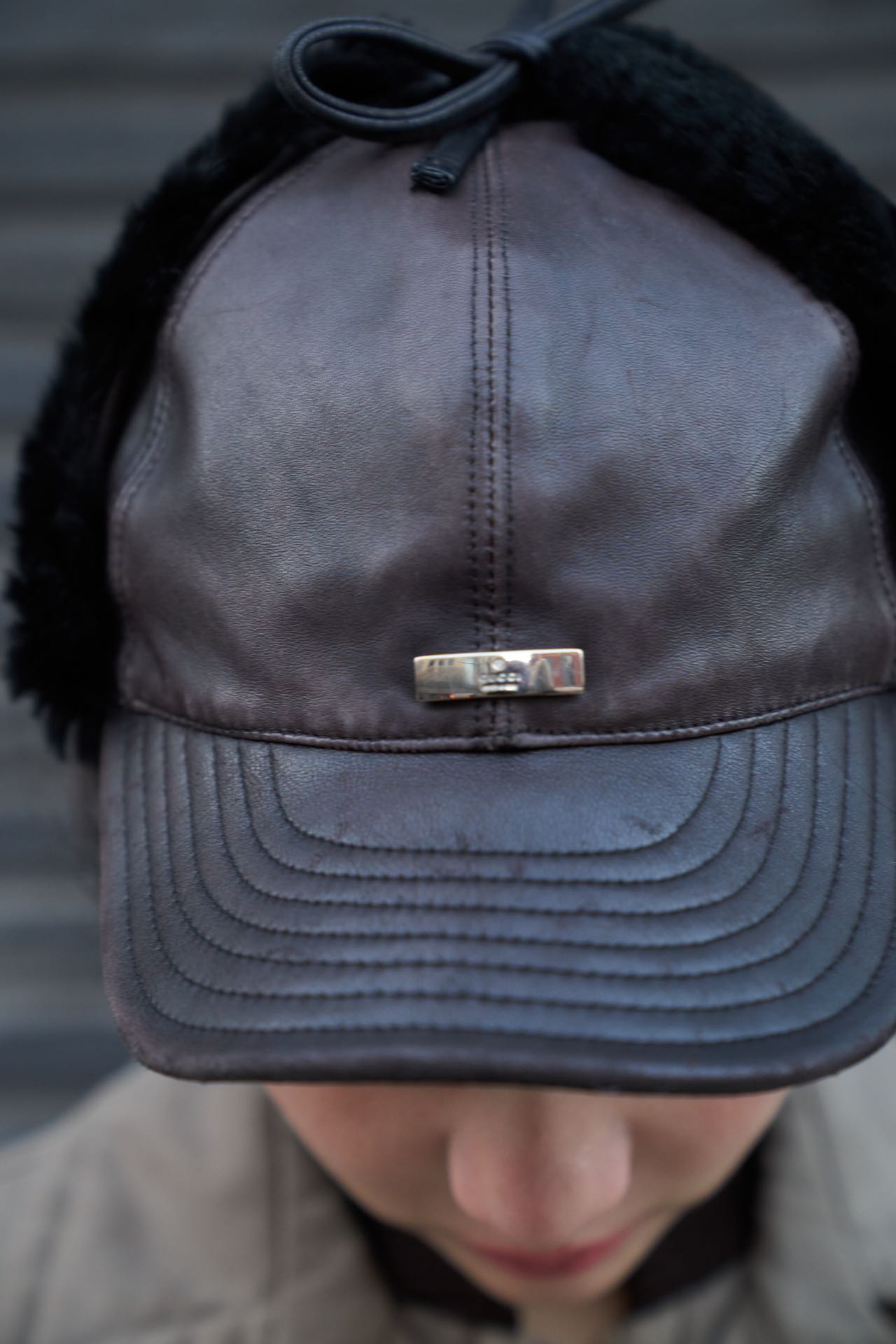 Gucci by Tom Ford Leather Ushanka Hat