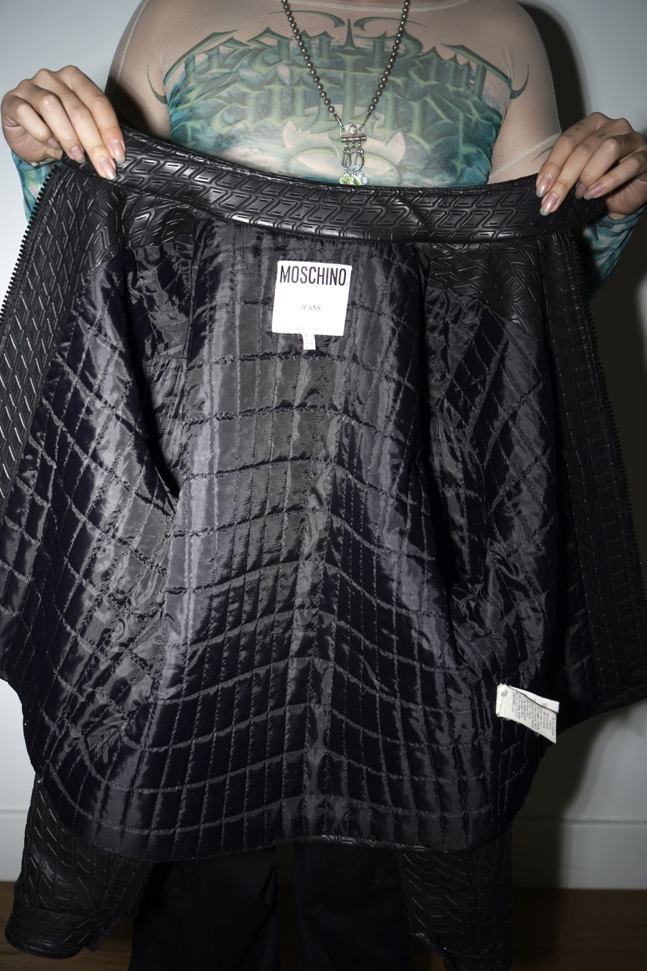 Moschino Vintage Tyre-Tread Quilted Jacket