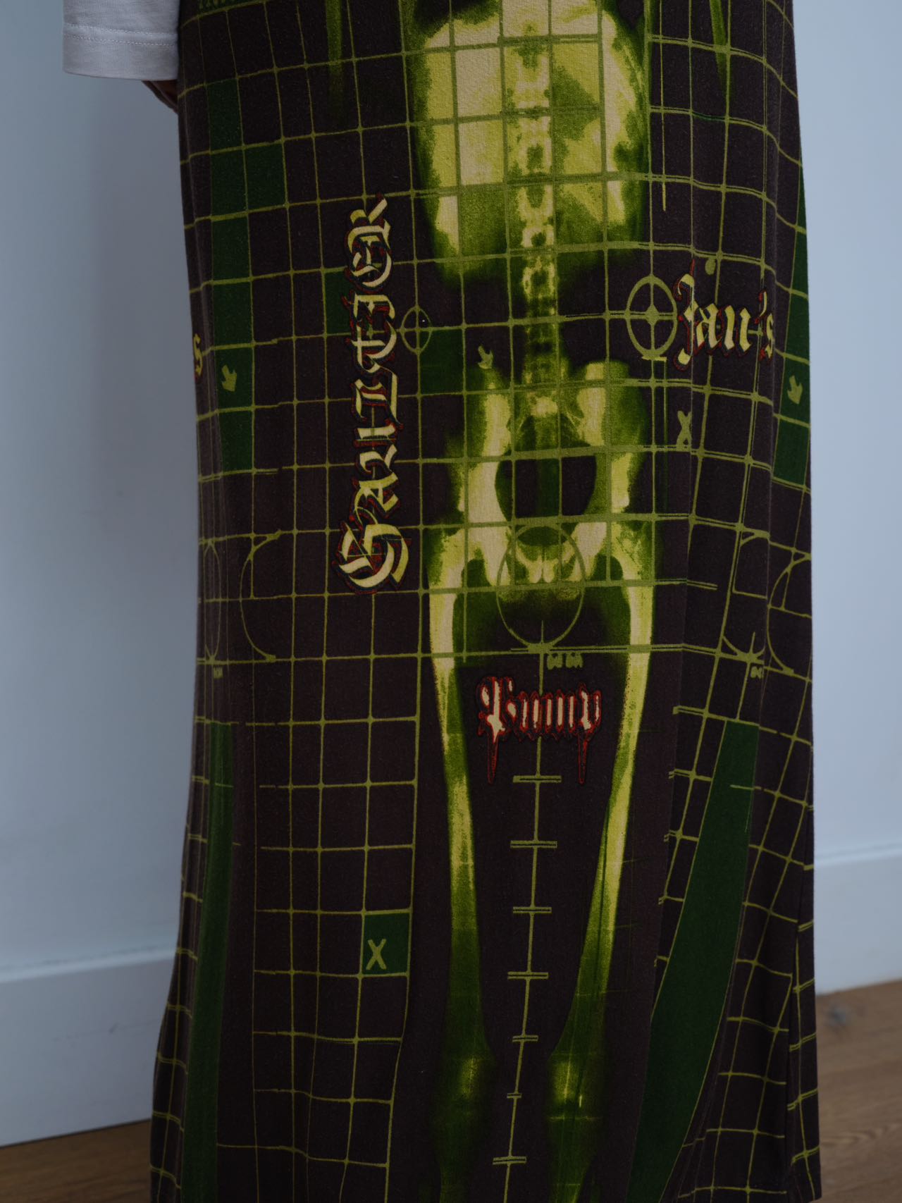 Jean Paul Gaultier S/S 1996 “Cyberbaba” X-ray Skeleton Mesh Skirt
