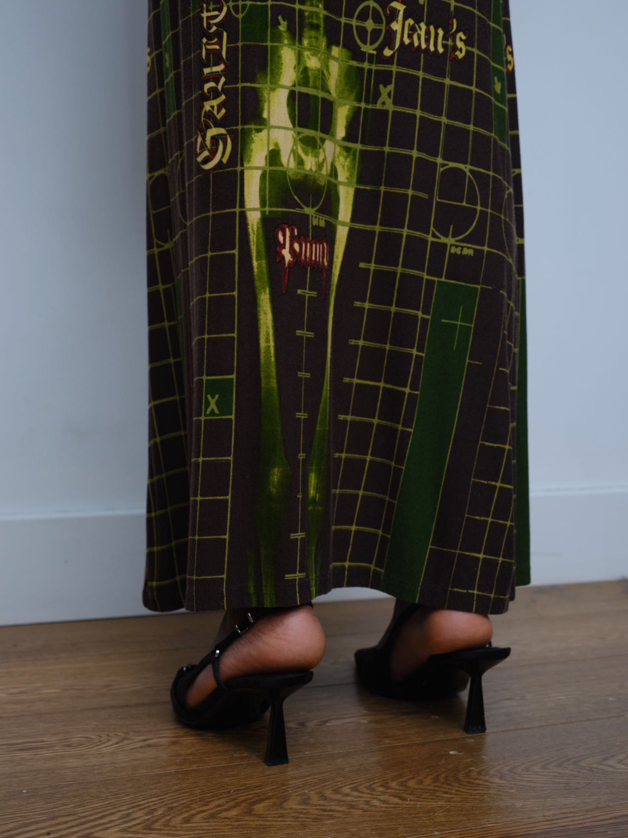 Jean Paul Gaultier S/S 1996 “Cyberbaba” X-ray Skeleton Mesh Skirt