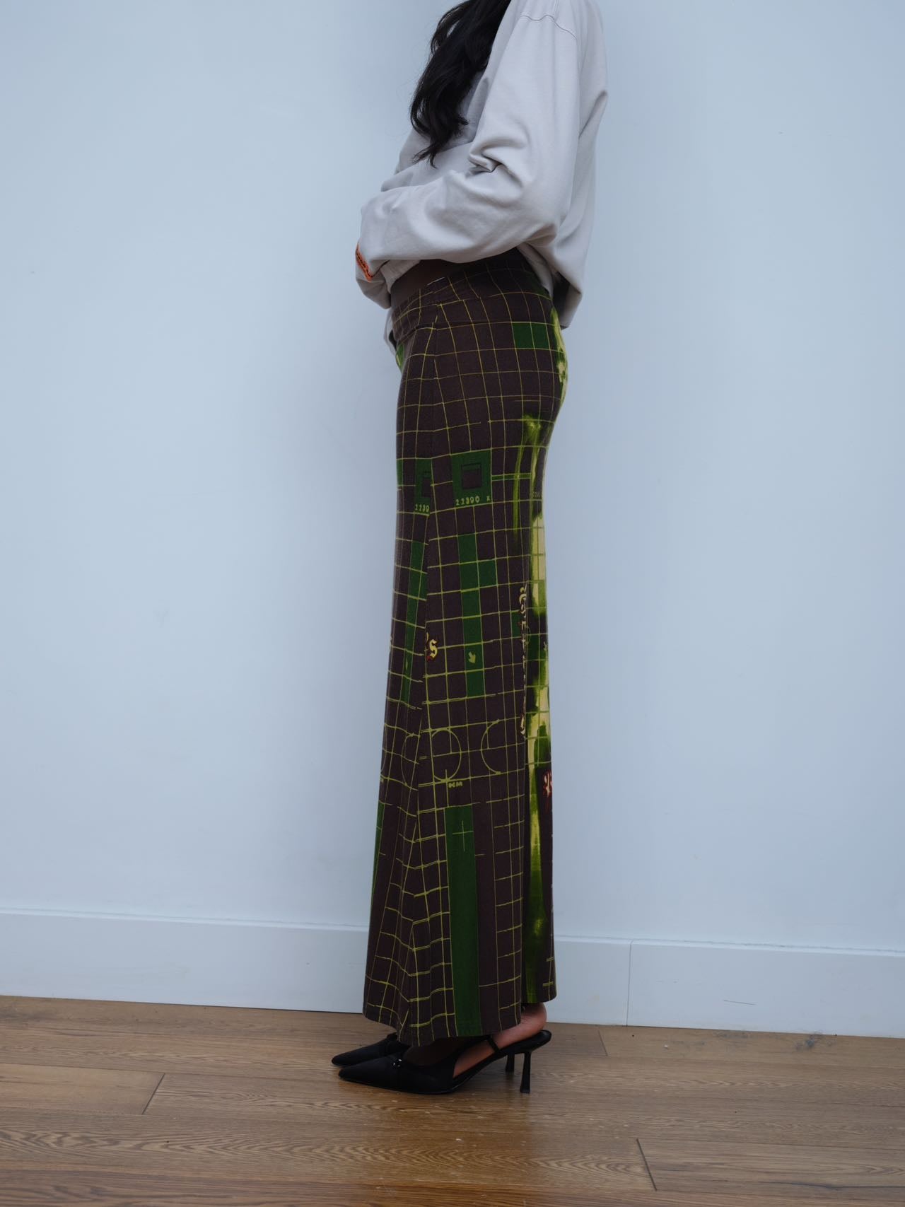 Jean Paul Gaultier S/S 1996 “Cyberbaba” X-ray Skeleton Mesh Skirt