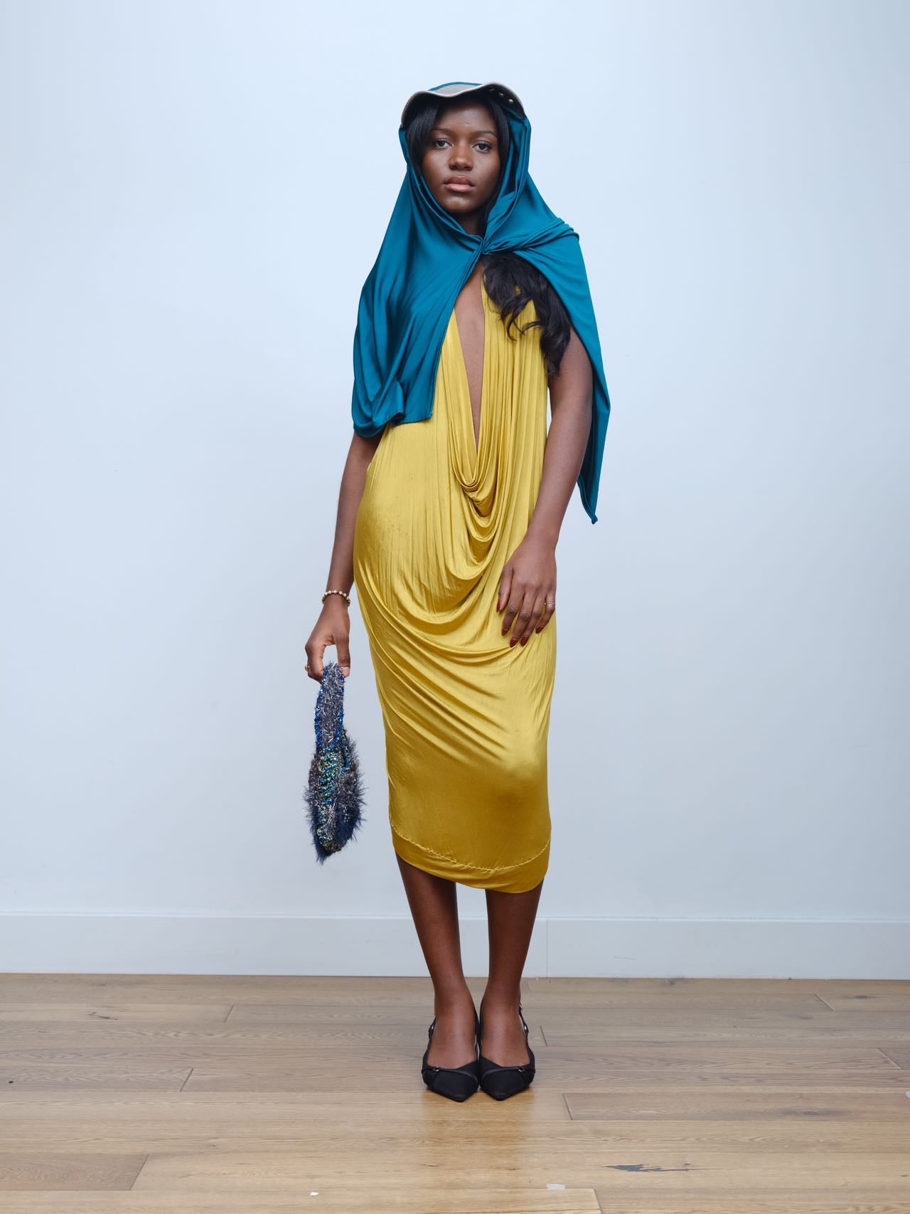 YAONOVA Moss-Metallic Hand-Crocheted Alien Terrain Bag