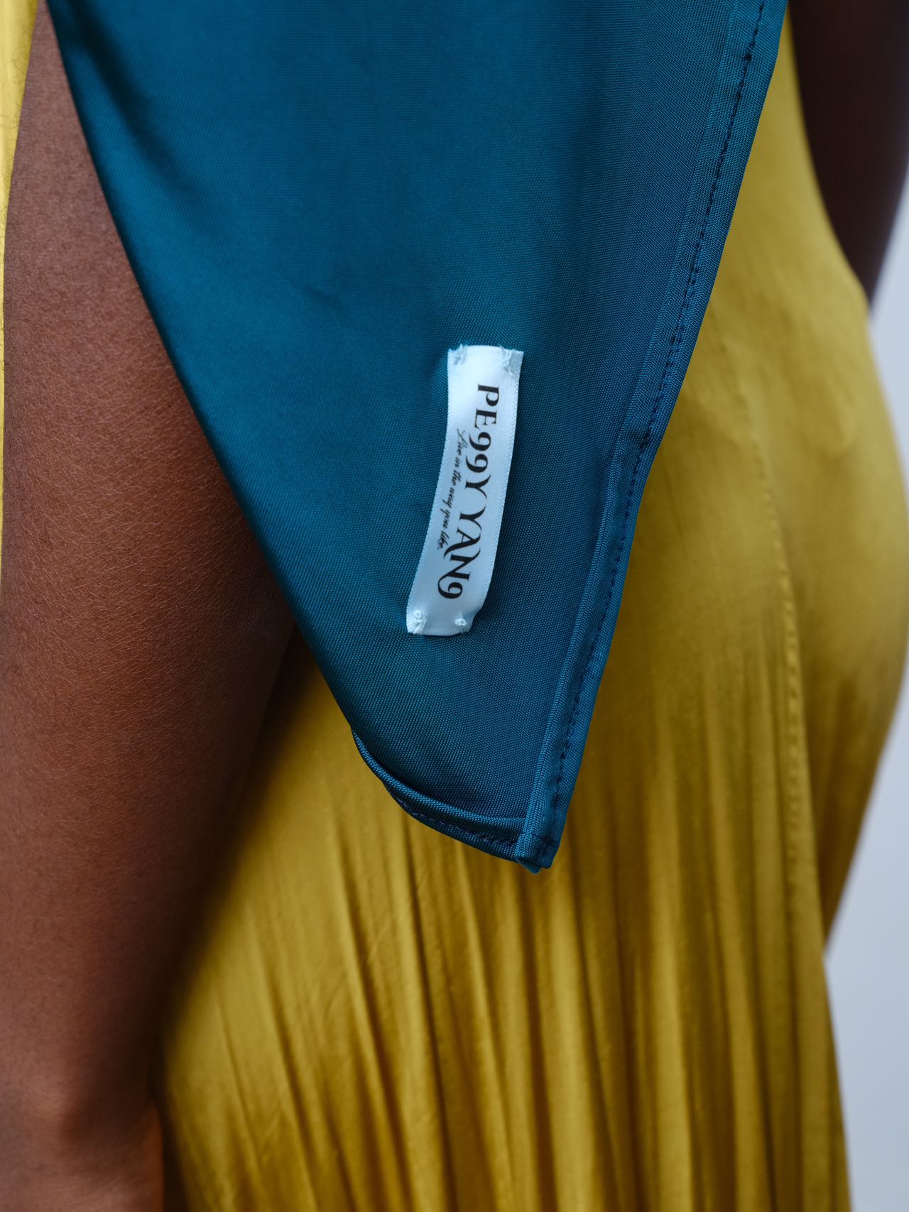 YAONOVA Teal Hooded Cape with Metallic Visor