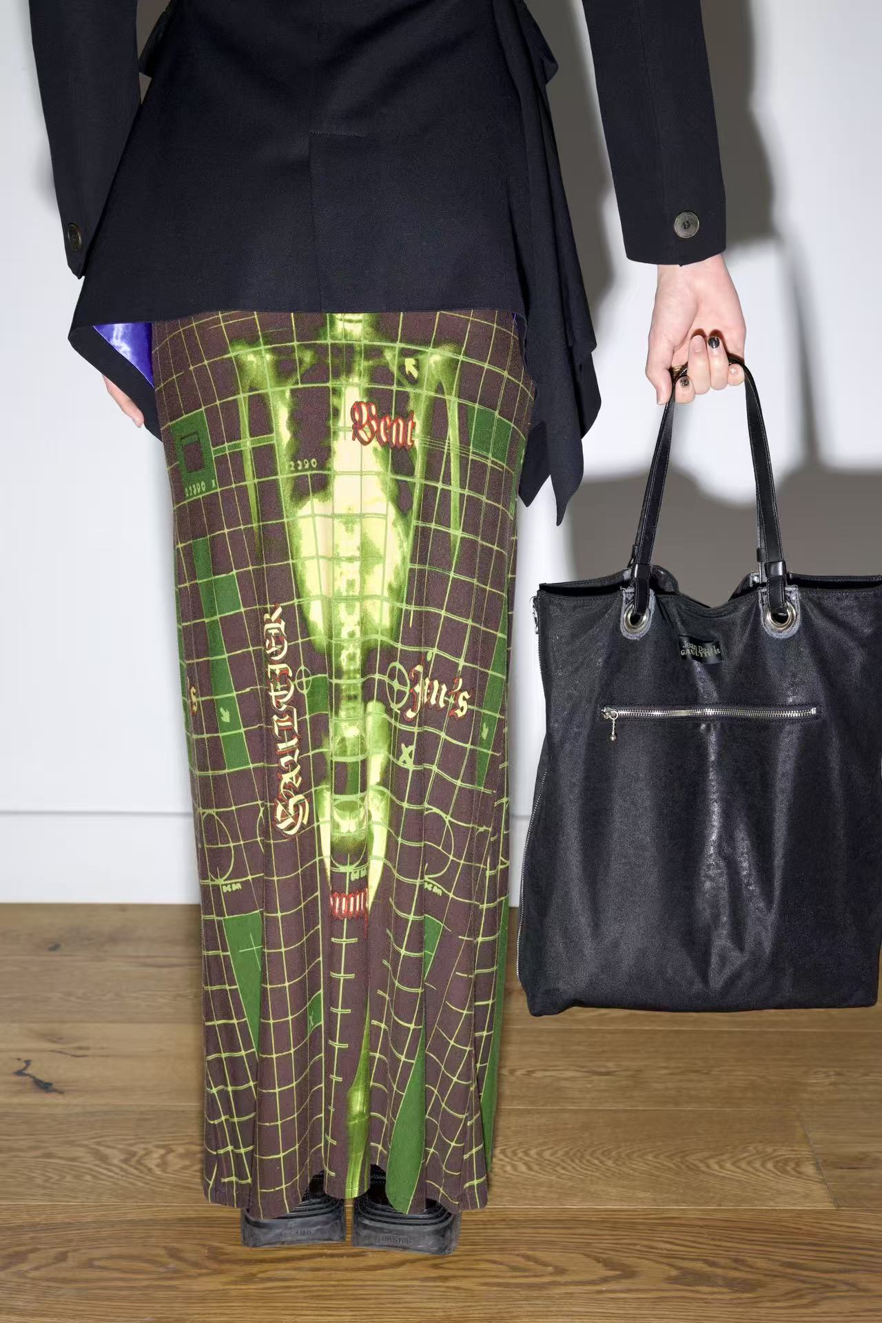 Jean Paul Gaultier S/S 1996 “Cyberbaba” X-ray Skeleton Mesh Skirt