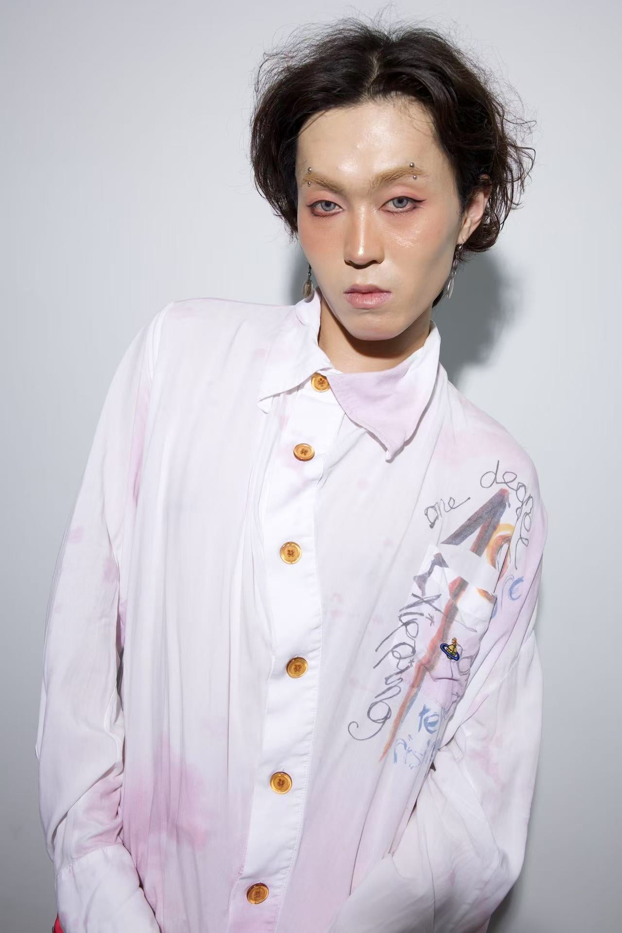 Vivienne Westwood “Wine Drunken” Graffiti Cotton Shirt