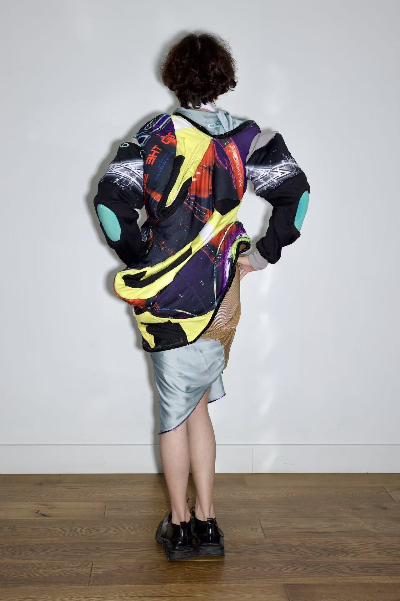 YAONOVA Reconstructed Dual-Layer Jersey Jacket