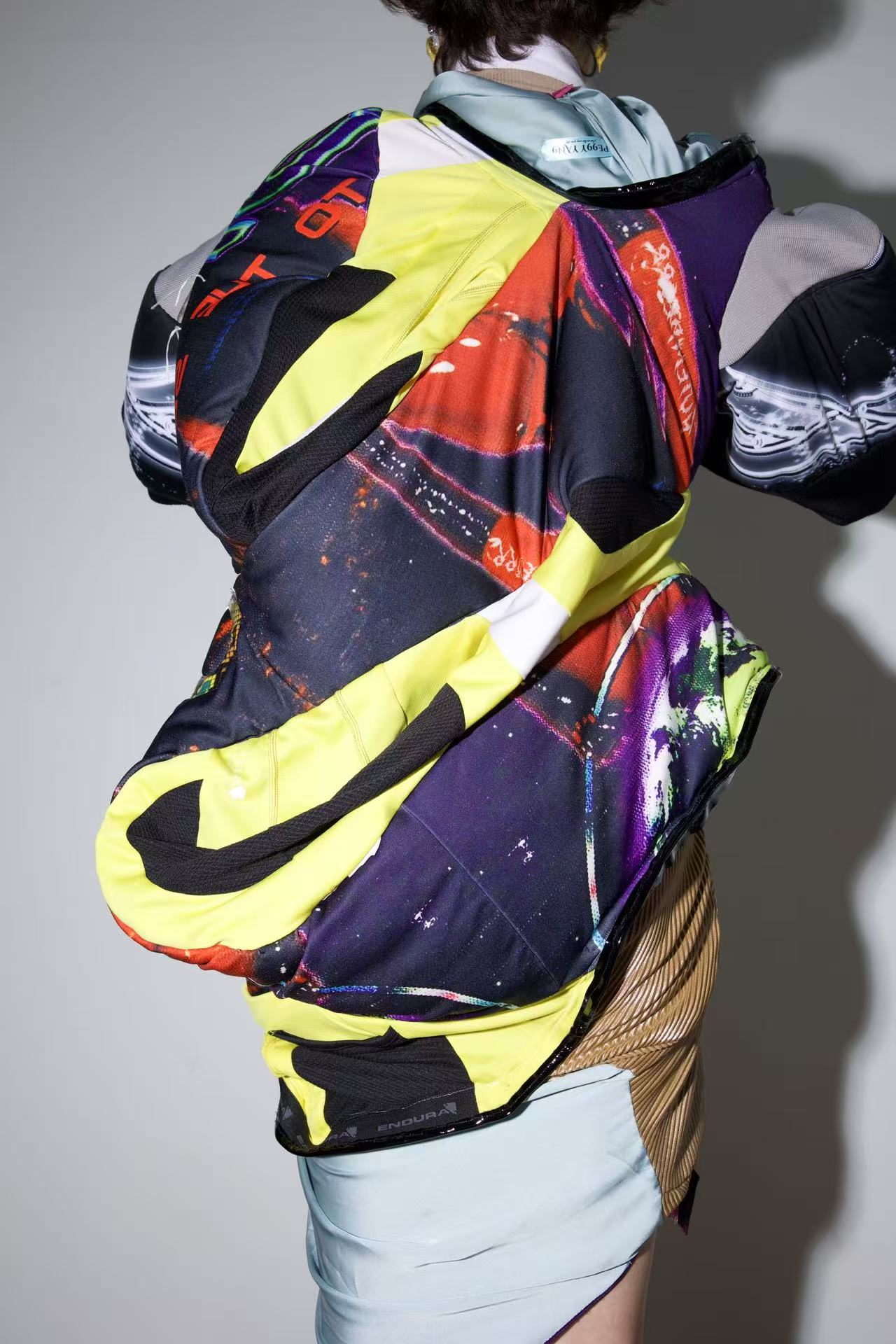 YAONOVA Reconstructed Dual-Layer Jersey Jacket
