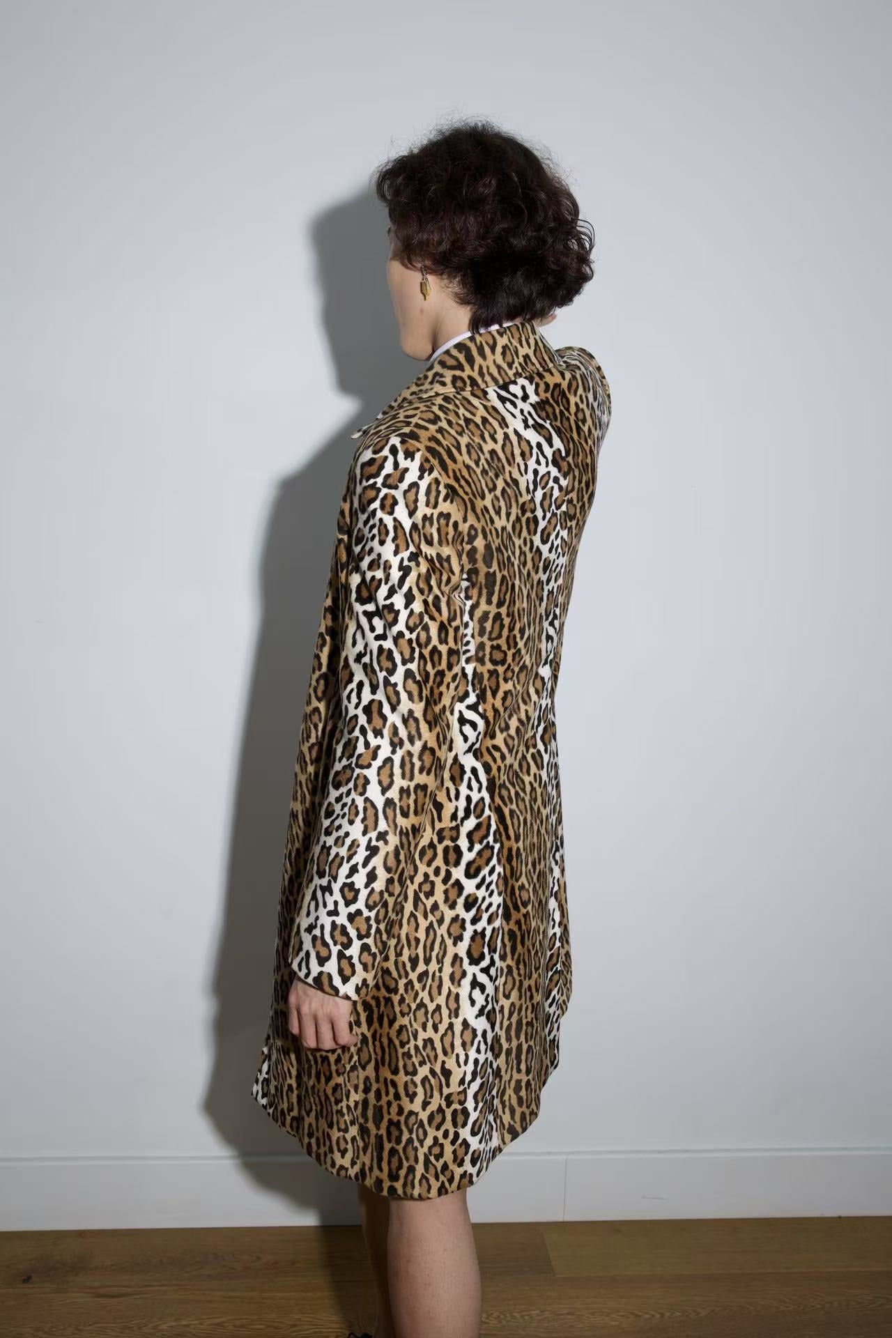 Moschino Cheap and Chic Leopard Print Coat