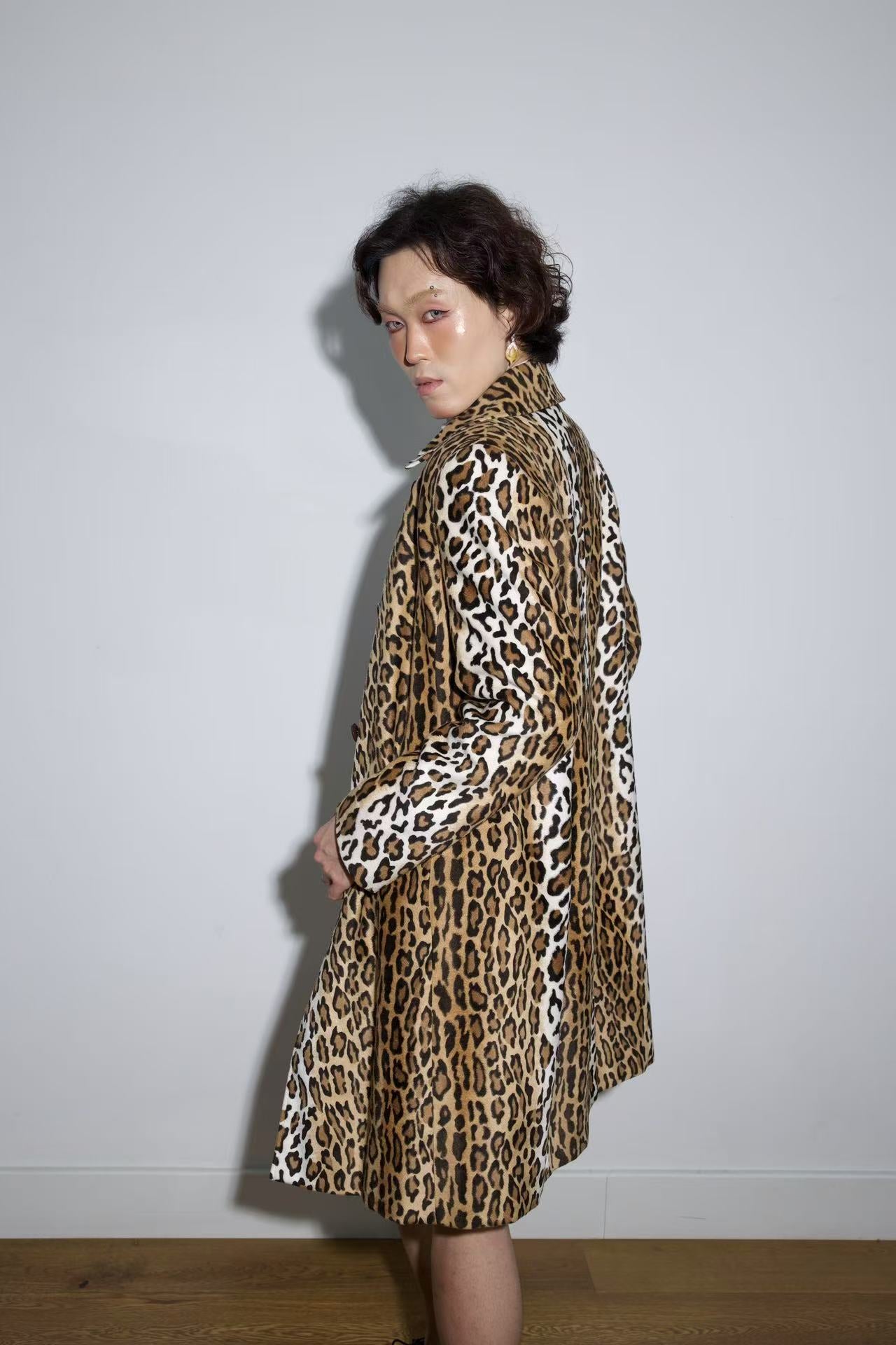 Moschino Cheap and Chic Leopard Print Coat
