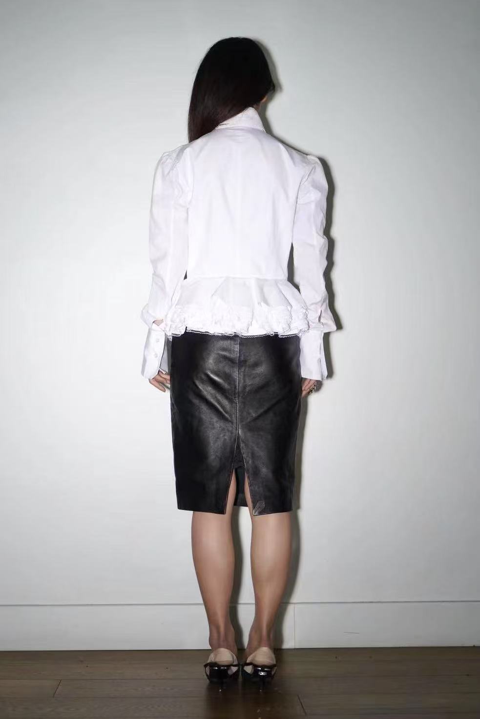 Gianfranco Ferré F/W 1995 Detachable Lace Hem Architectural Dress