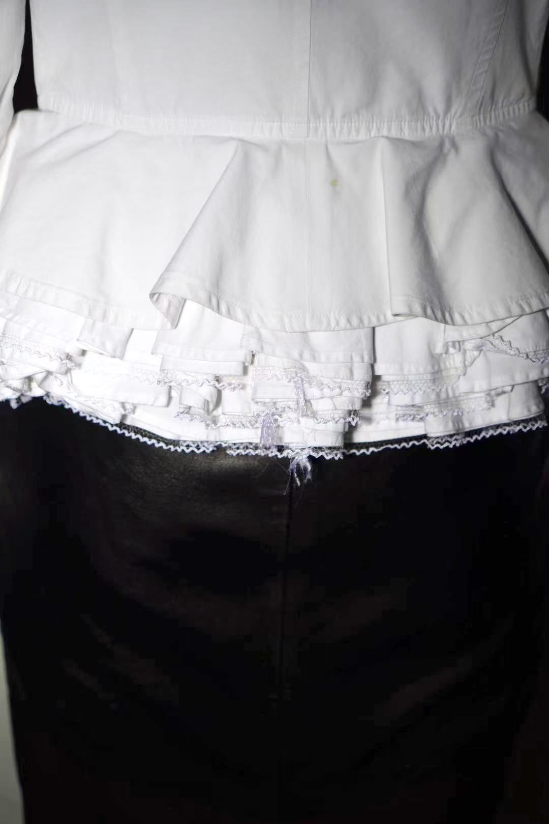Gianfranco Ferré F/W 1995 Detachable Lace Hem Architectural Dress