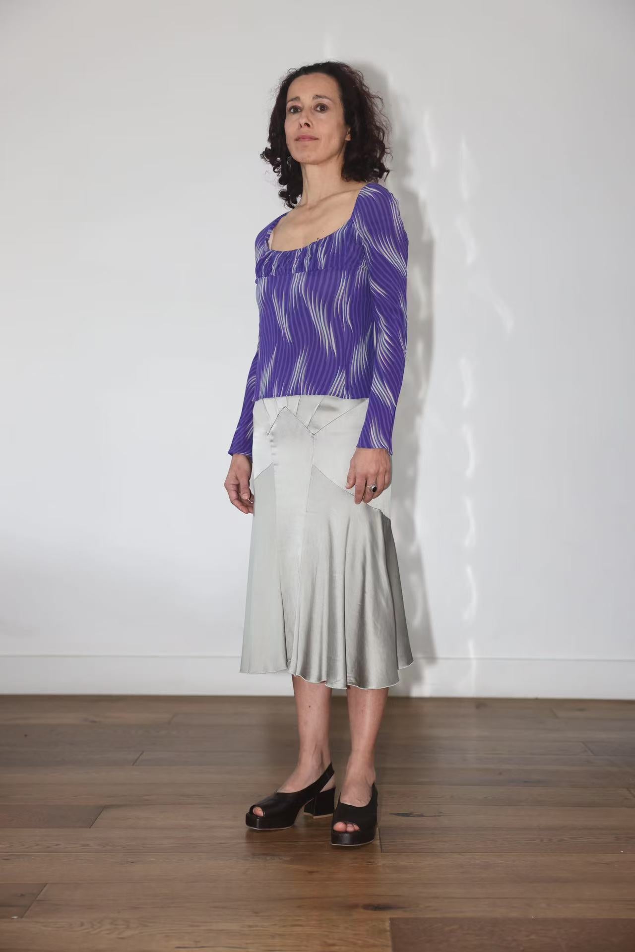 Gianni Versace Archive Chiffon Wave Top