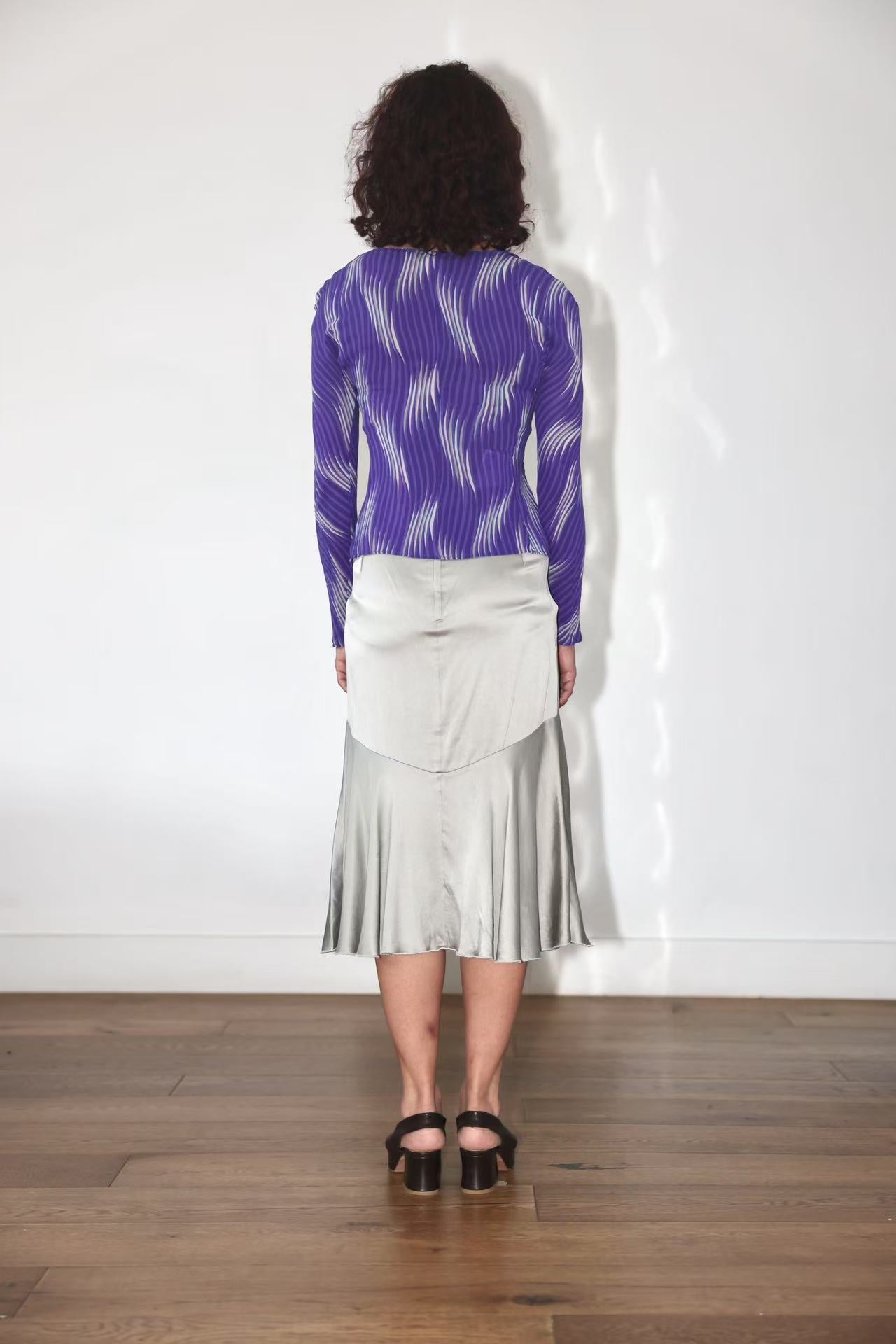 Gianni Versace Archive Chiffon Wave Top