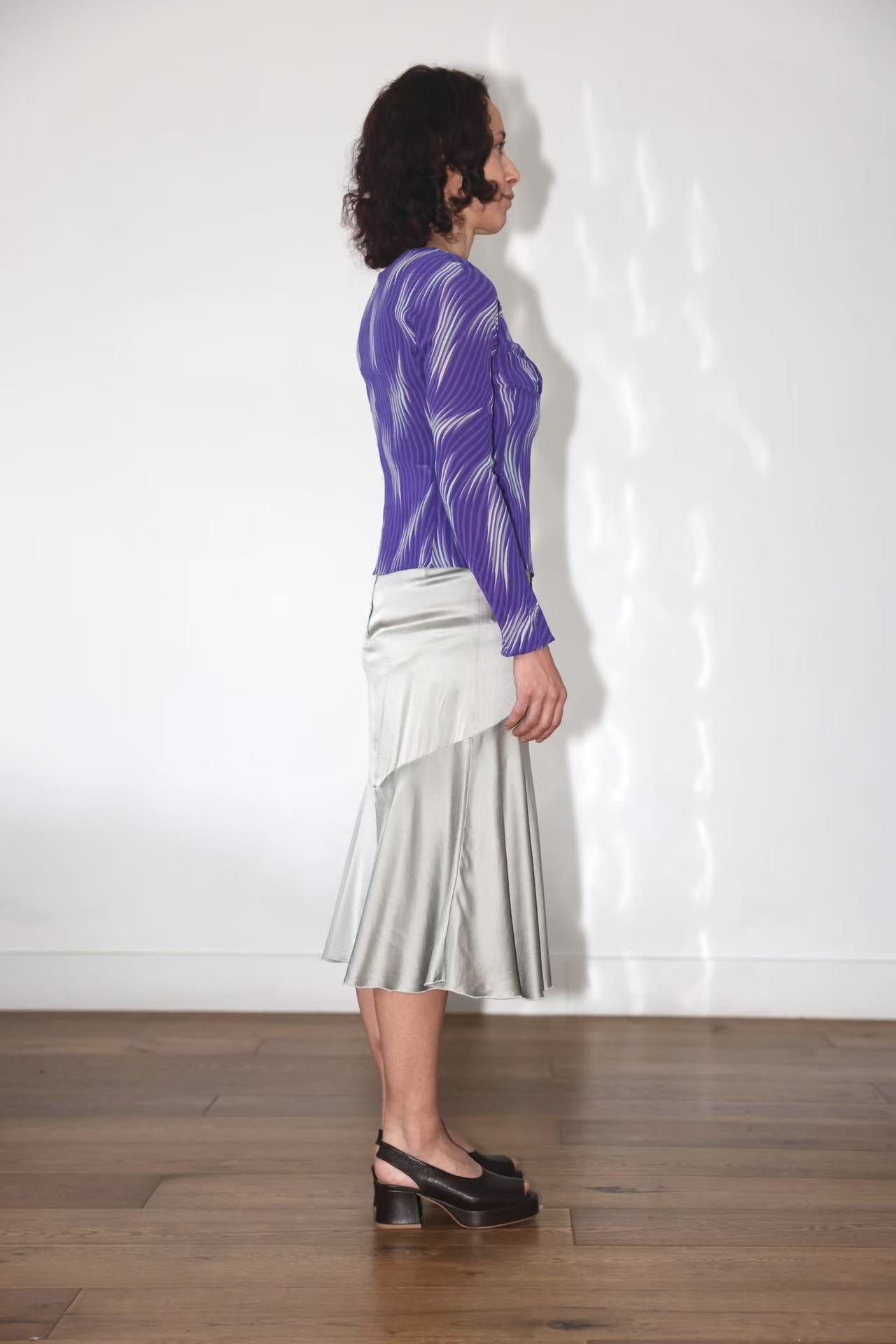 Gianni Versace Archive Chiffon Wave Top