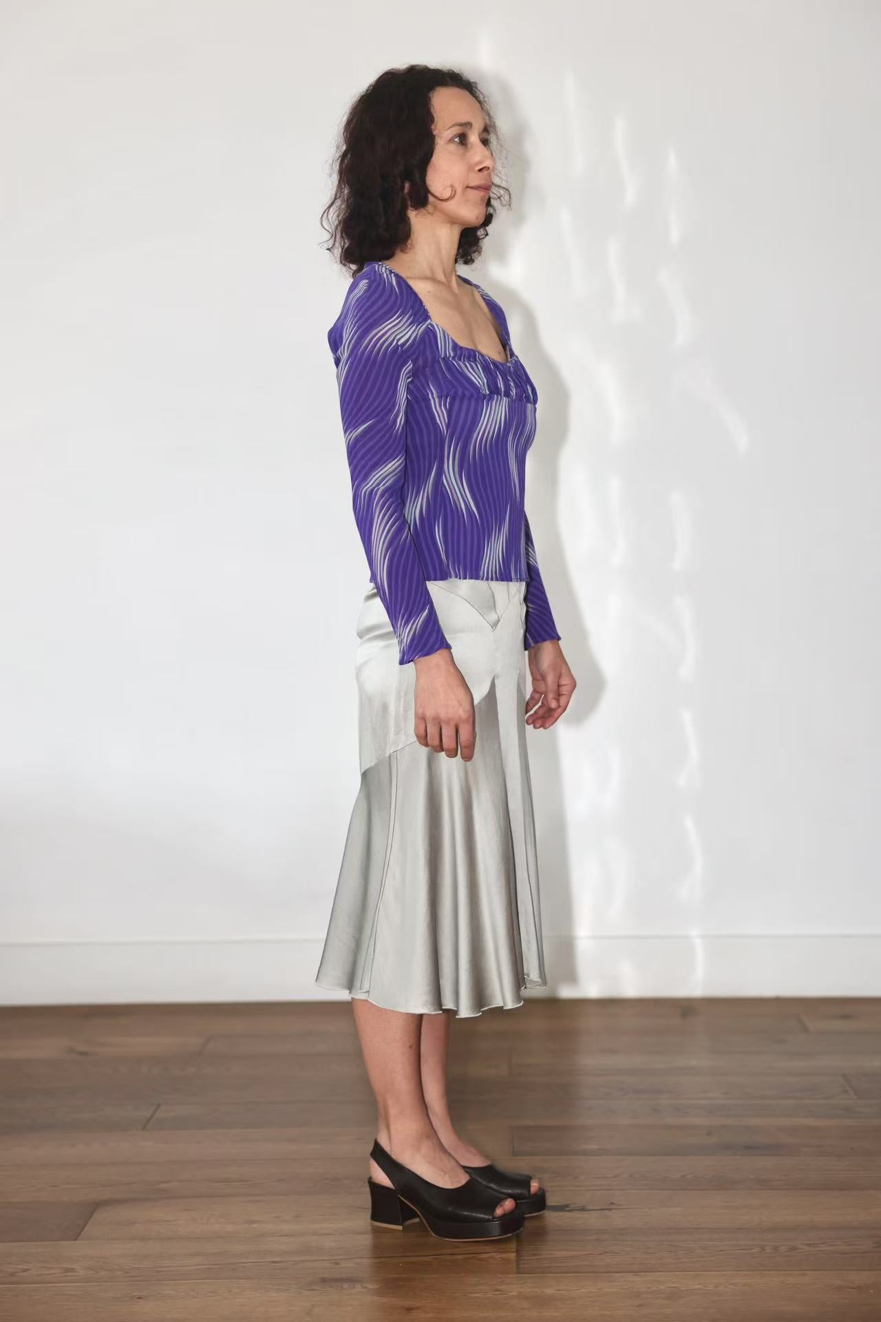 Gianni Versace Archive Chiffon Wave Top