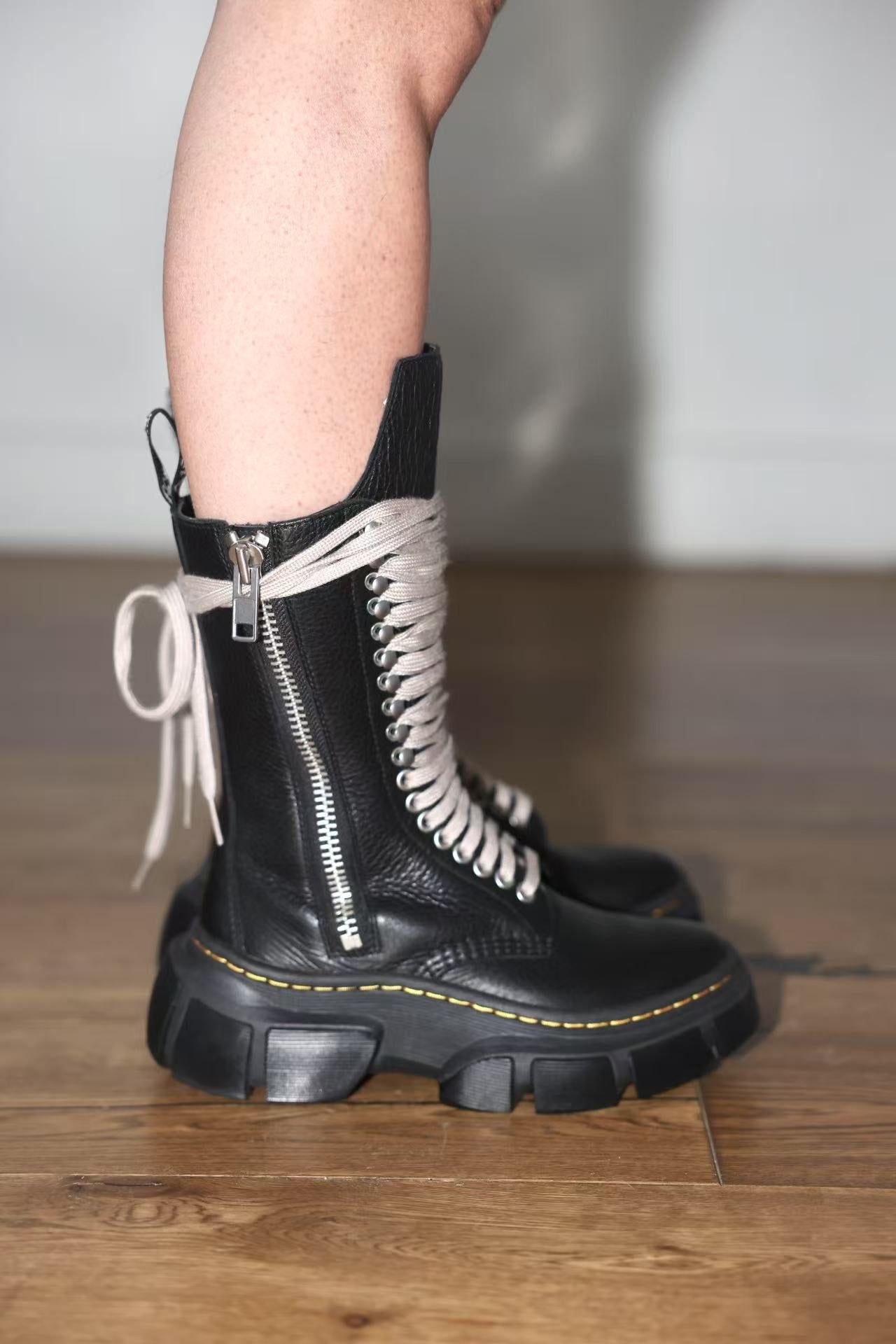 Rick Owens x Dr. Martens Padded Lace-up Combat Boots