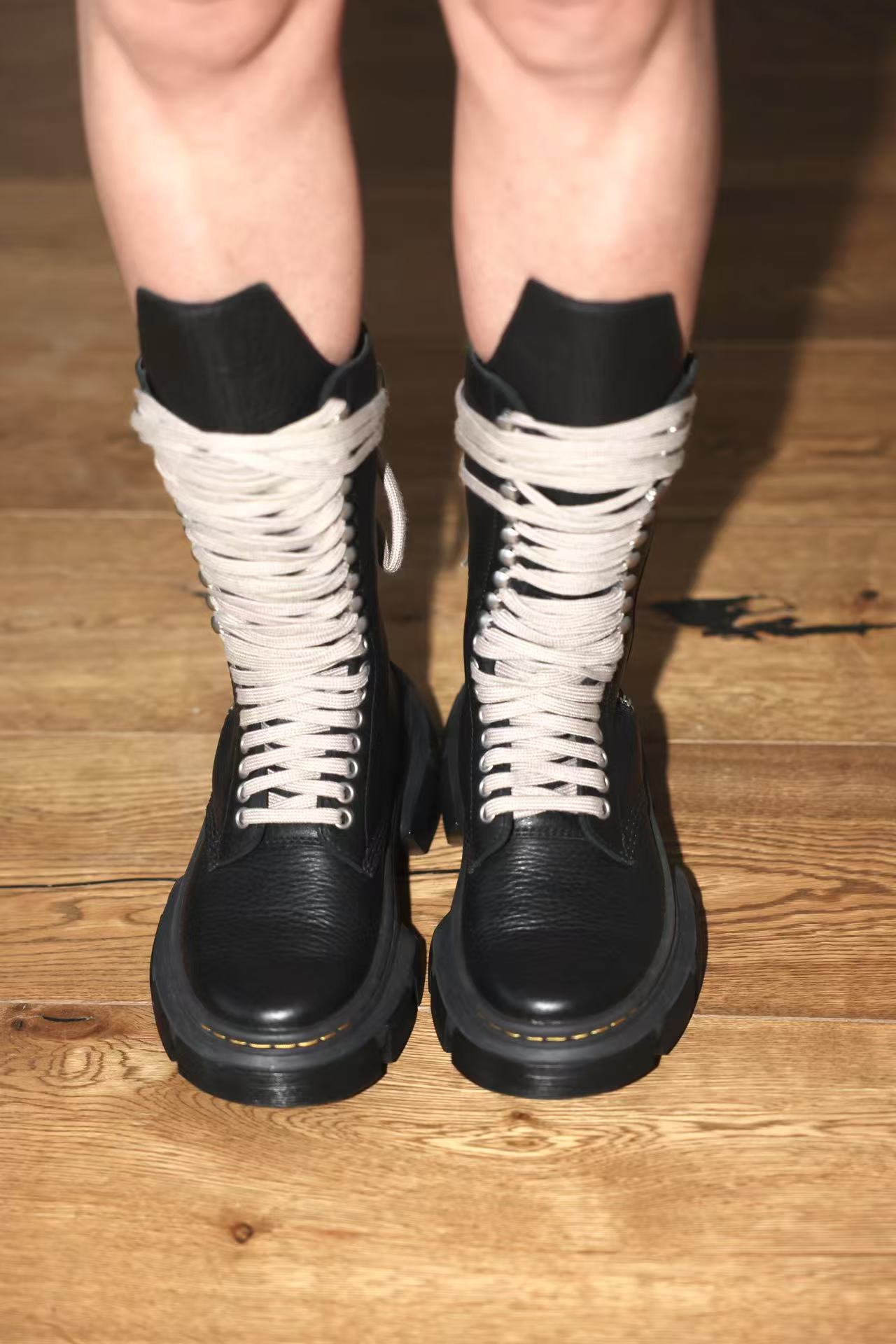 Rick Owens x Dr. Martens Padded Lace-up Combat Boots