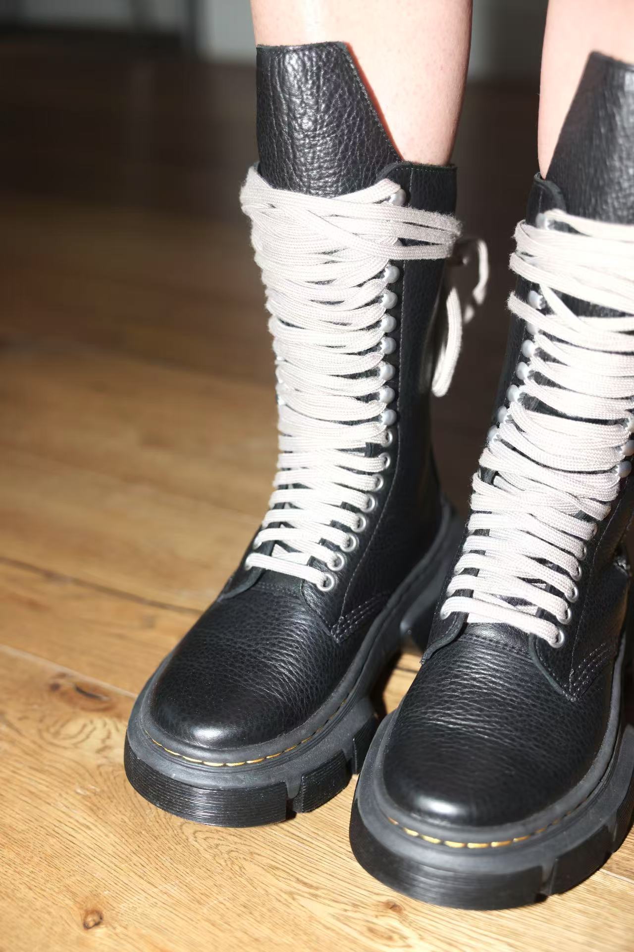 Rick Owens x Dr. Martens Padded Lace-up Combat Boots