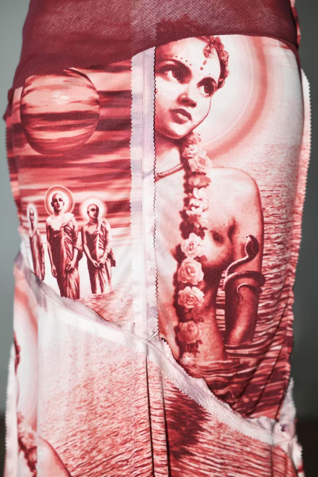 Jean Paul Gaultier Sculpture Universe Mesh Dress Set