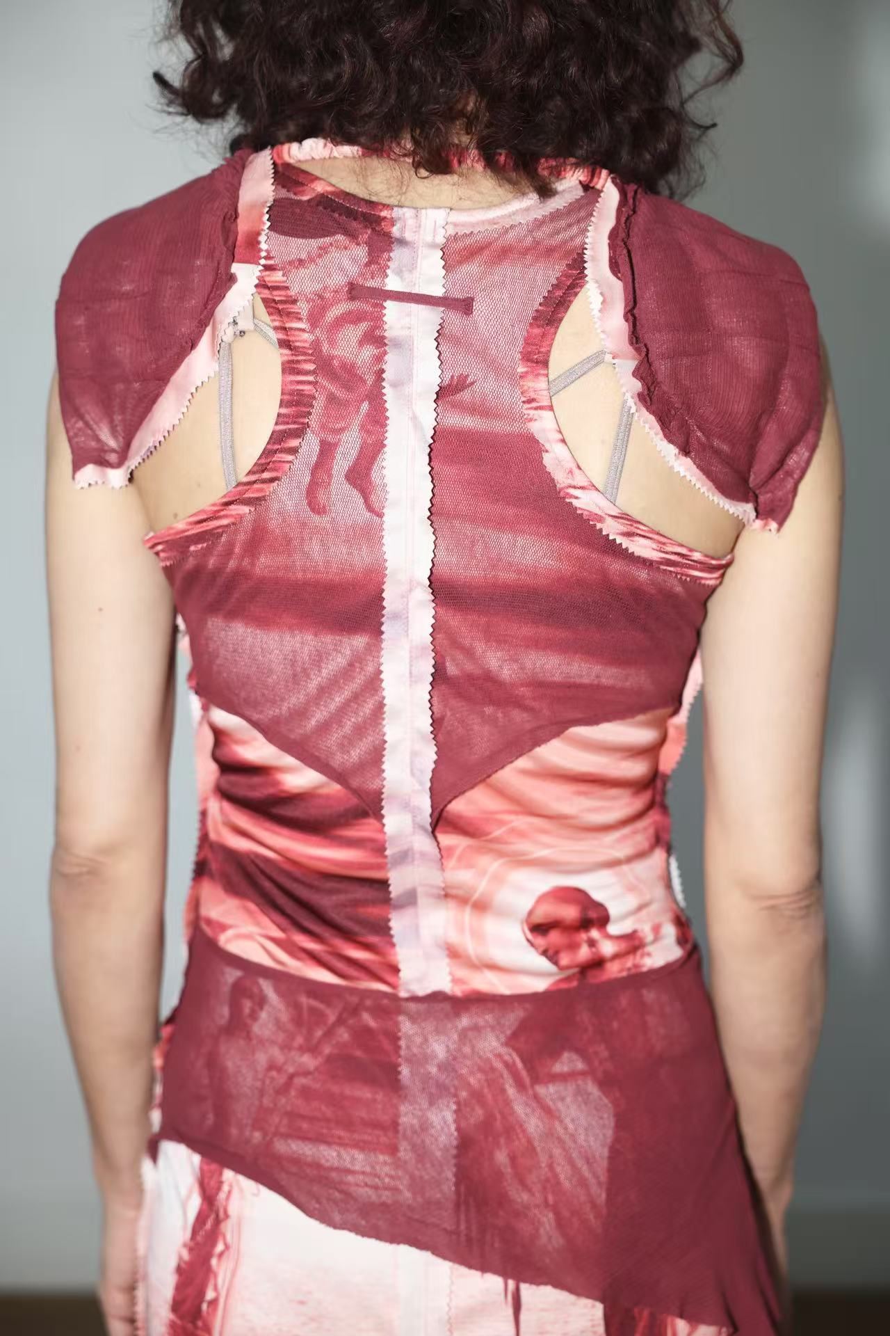 Jean Paul Gaultier Sculpture Universe Mesh Dress Set