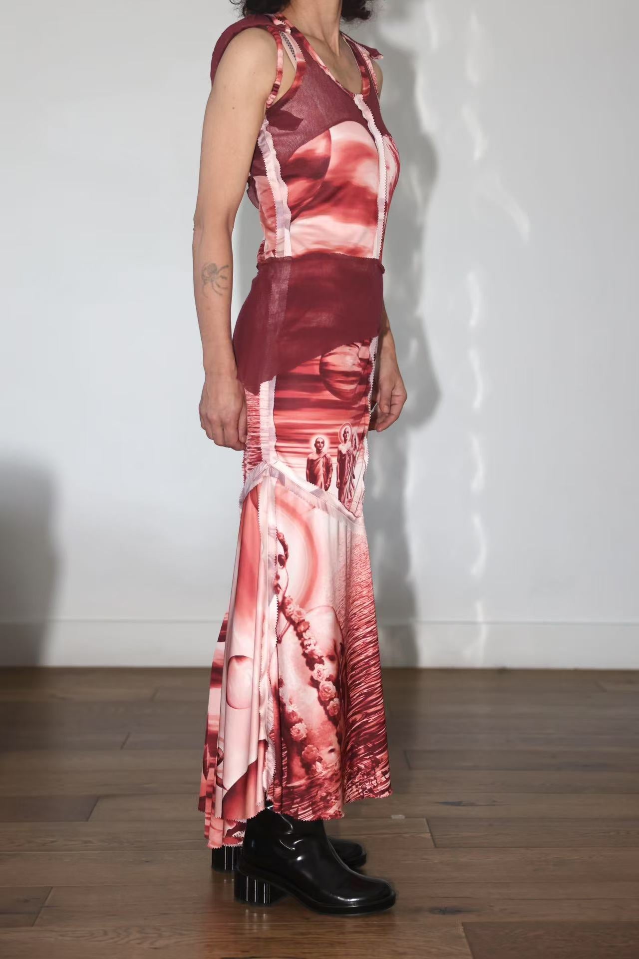Jean Paul Gaultier Sculpture Universe Mesh Dress Set