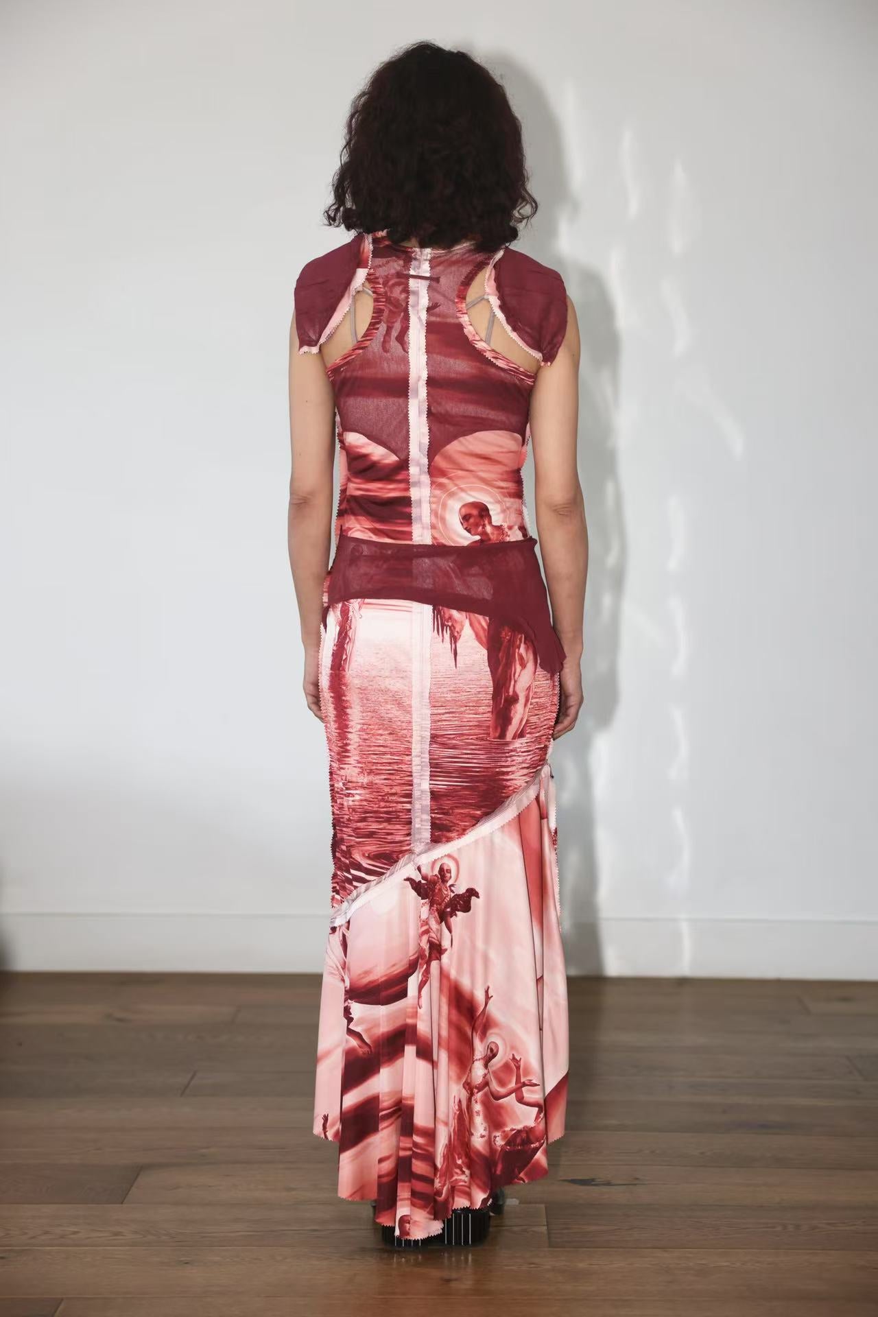 Jean Paul Gaultier Sculpture Universe Mesh Dress Set