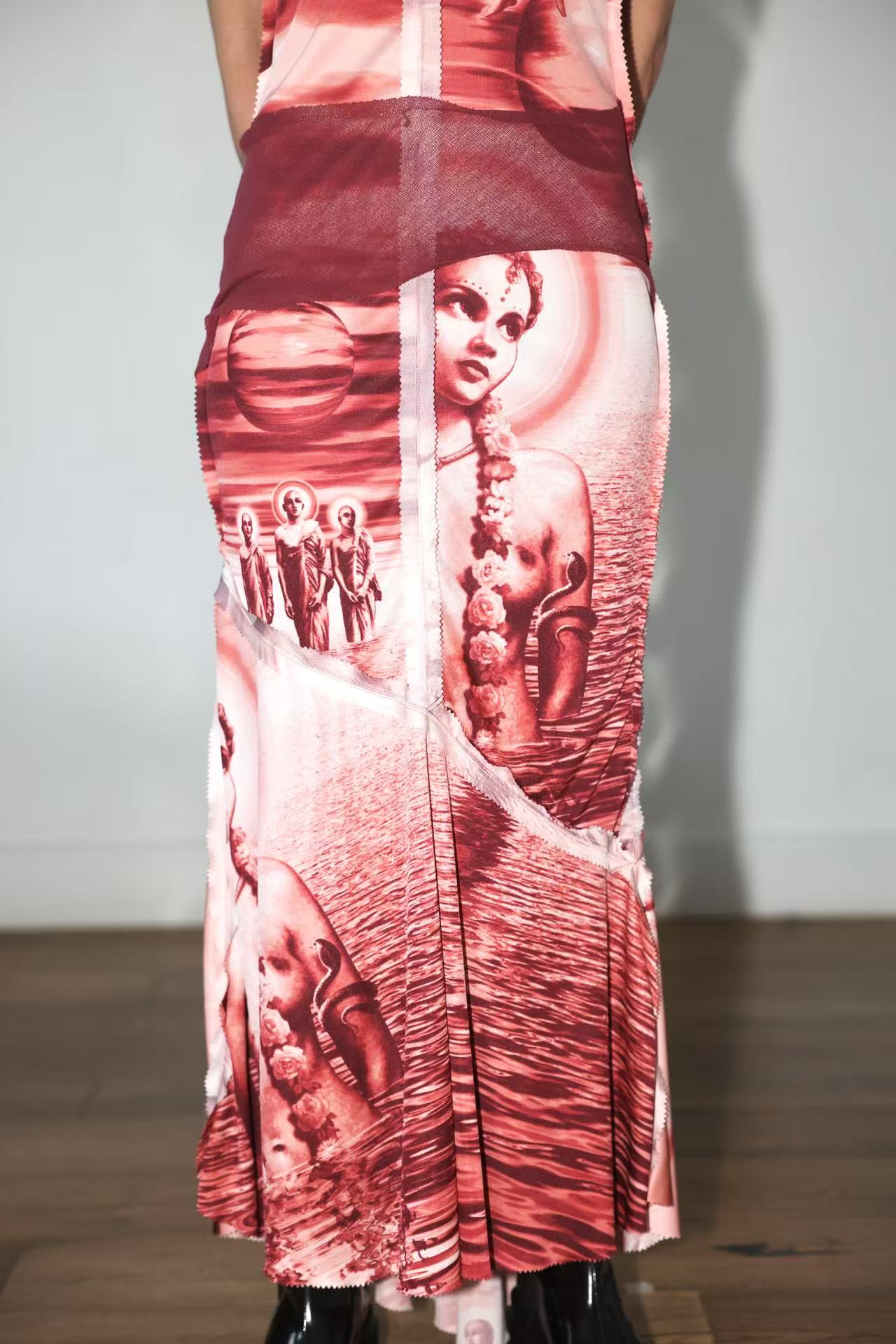 Jean Paul Gaultier Sculpture Universe Mesh Dress Set