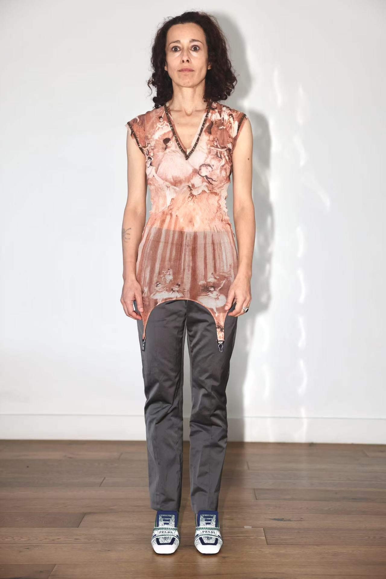 Jean Paul Gaultier S/S 2004 Degas Ballerina Mesh Suspender Top