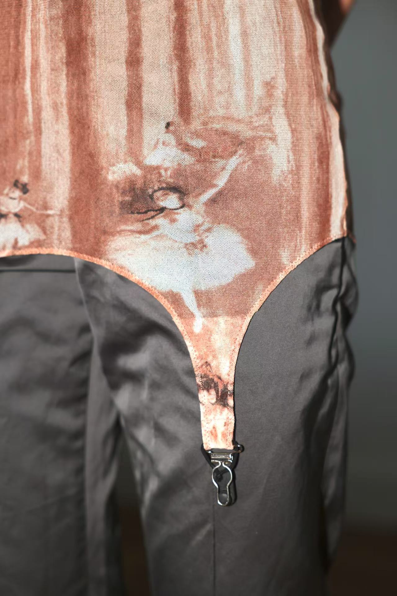 Jean Paul Gaultier S/S 2004 Degas Ballerina Mesh Suspender Top