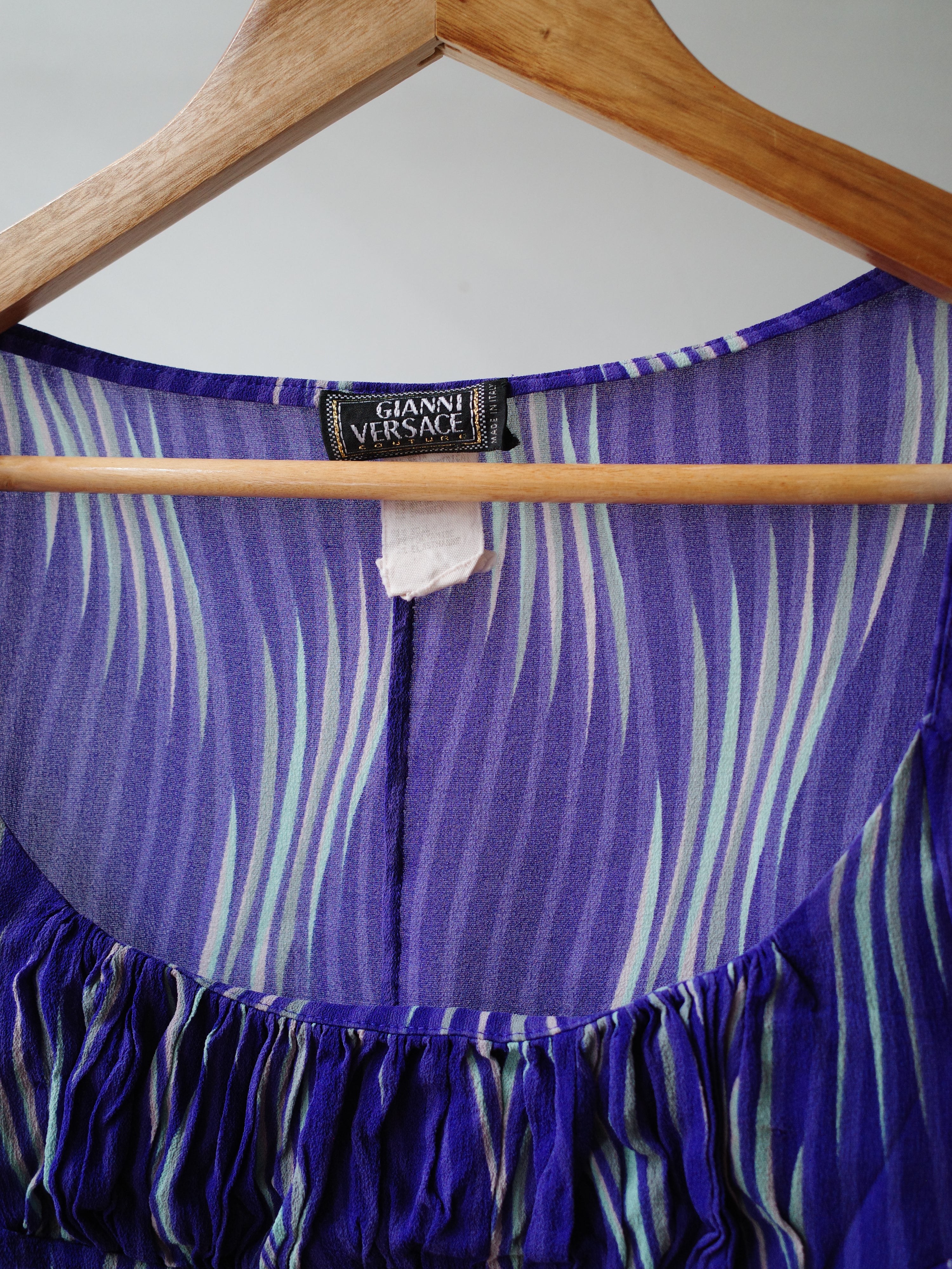Gianni Versace Archive Chiffon Wave Top