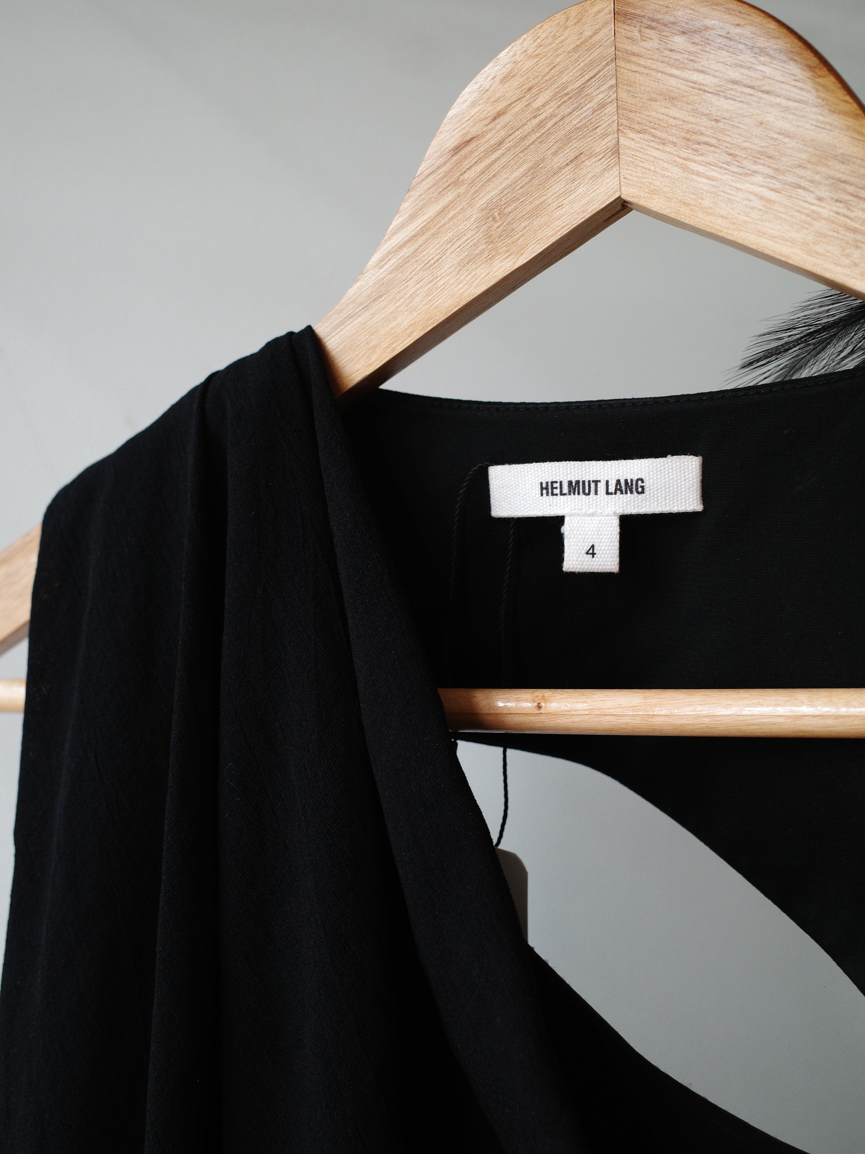 Helmut Lang Asymmetric Feather Dress