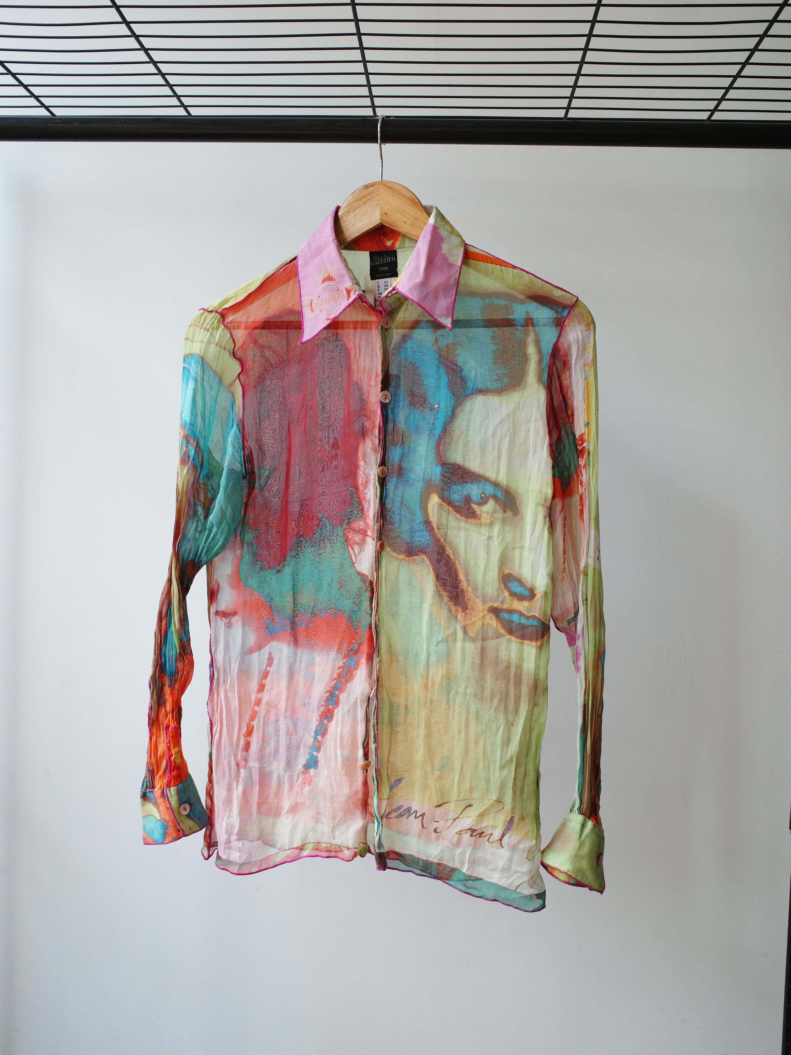 Jean Paul Gaultier Illusion Portrait Mesh Shirt