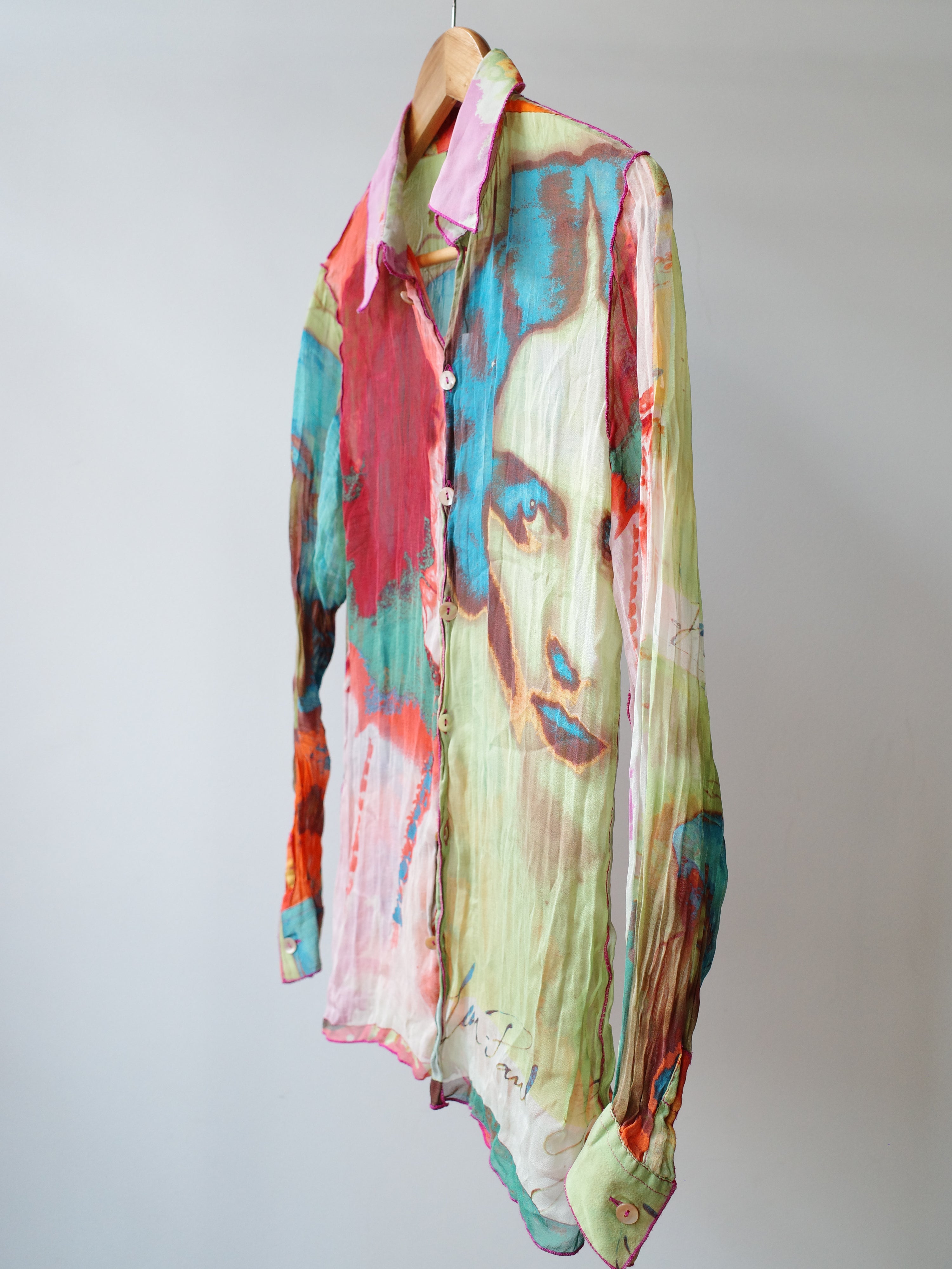 Jean Paul Gaultier Illusion Portrait Mesh Shirt