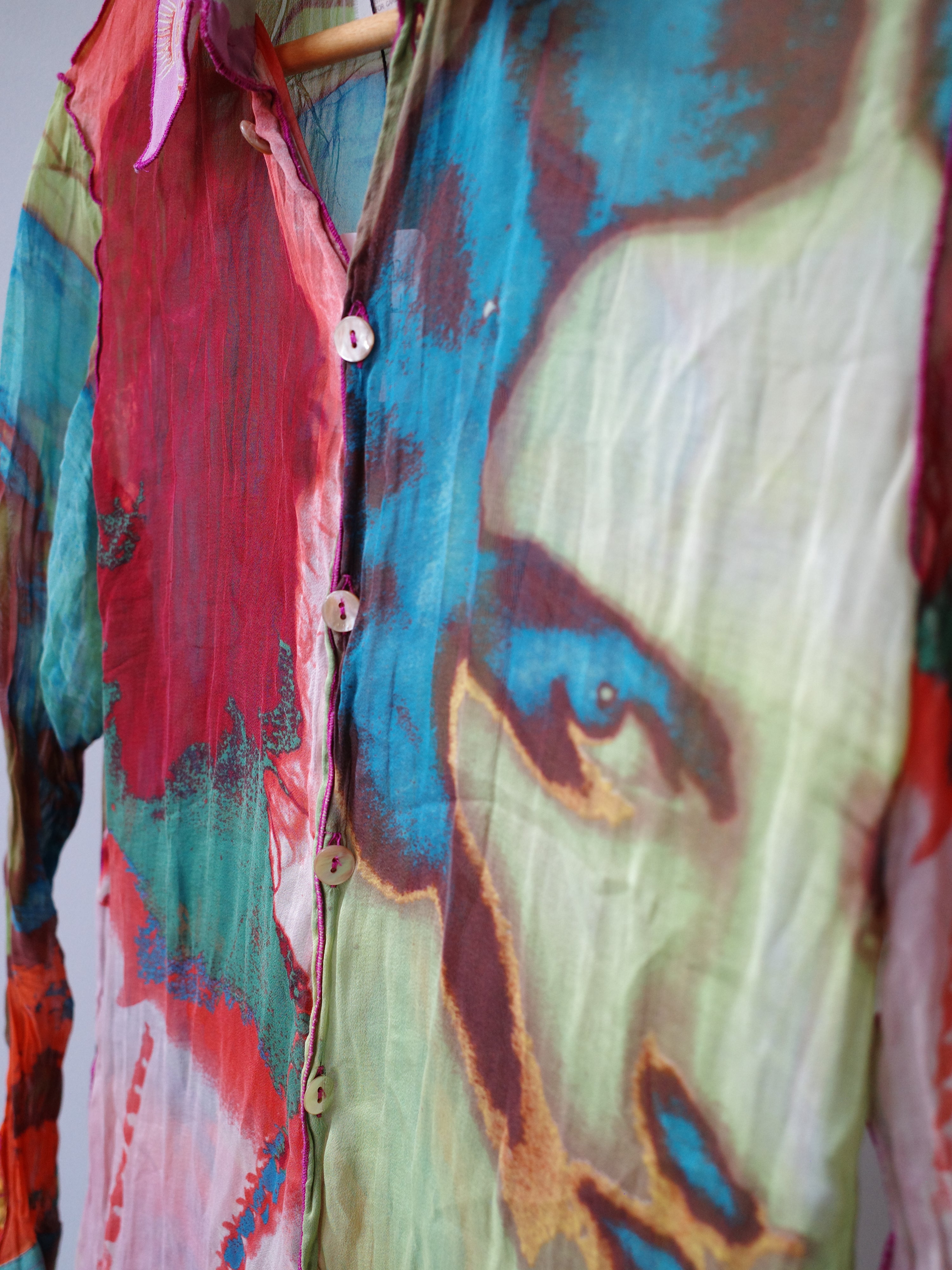 Jean Paul Gaultier Illusion Portrait Mesh Shirt